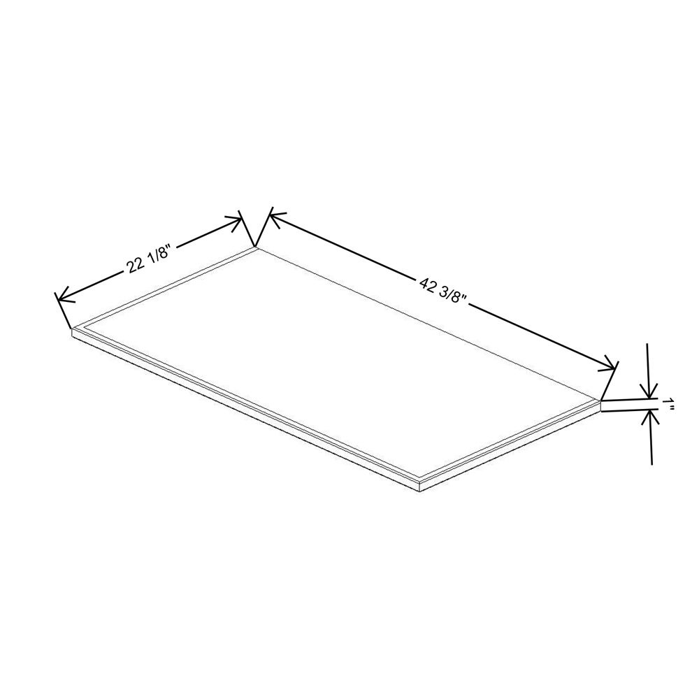 Fabuwood Allure Fusion Kona 42"W & 22"D Shaker Platform For V42