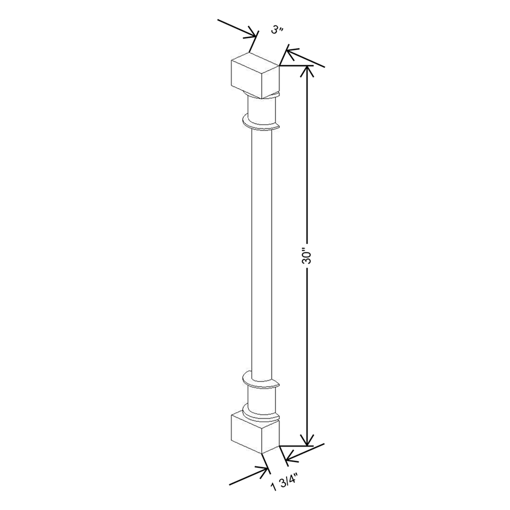 Cubitac Imperial Bergen Latte Spindle Wall 30"H