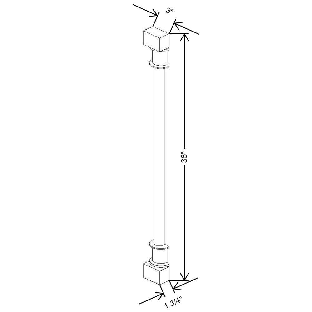 Cubitac Imperial Bergen Latte Spindle Wall 36"H