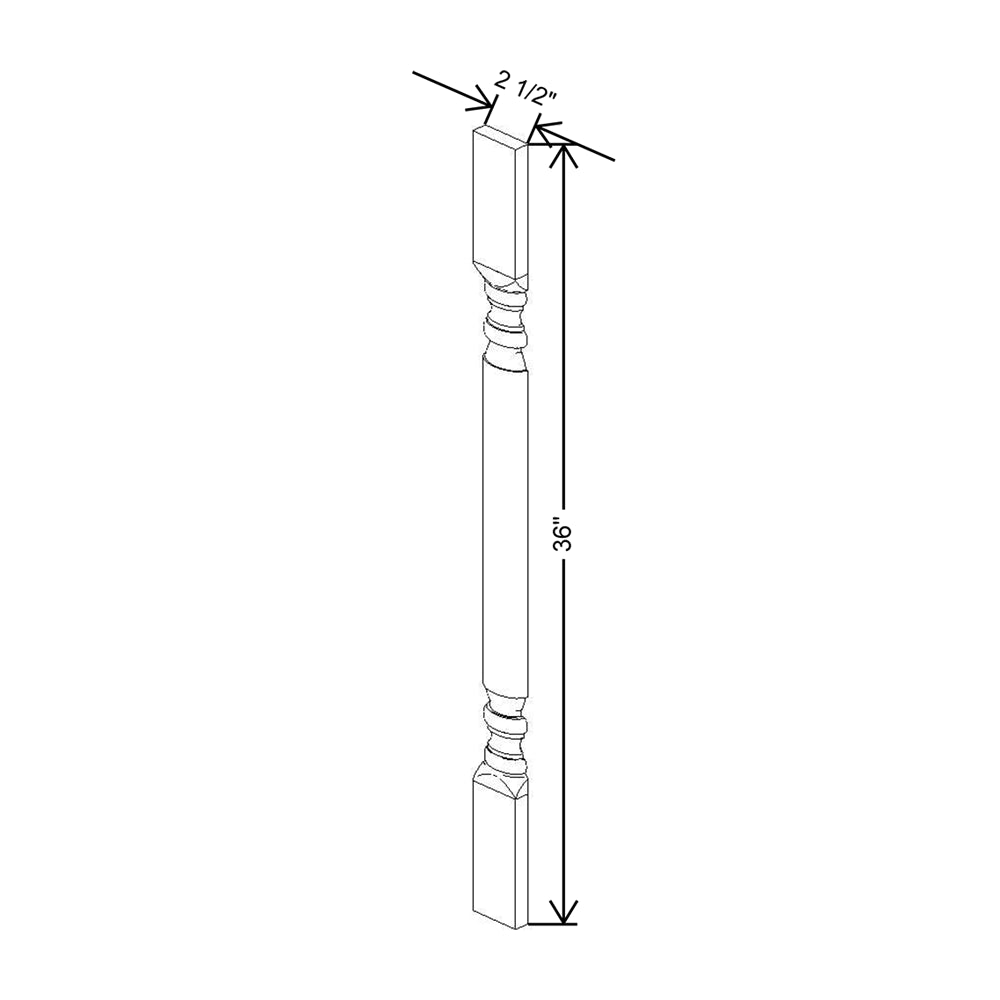 CNC Concord Elegant Smoky Grey 36" H Spindle Plain