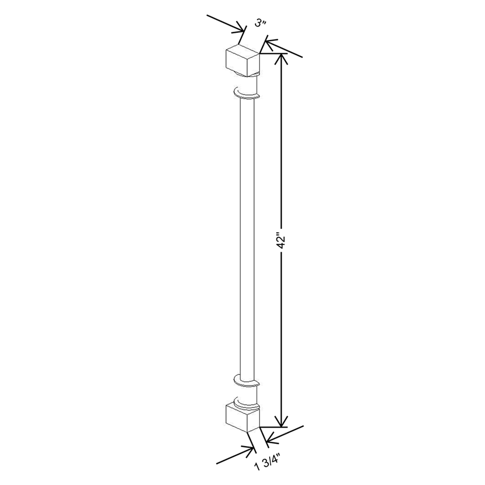 Cubitac Imperial Bergen Latte Spindle Wall 42"H