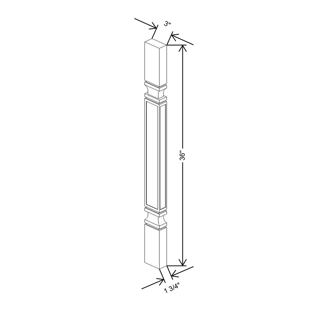 Cubitac Imperial Montclair Cashmere Spindle Shaker 42"H