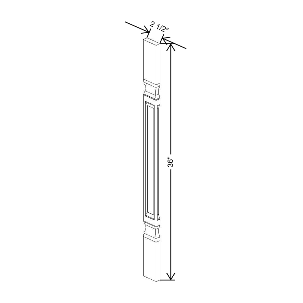CNC Concord Elegant Smoky Grey 36" H Spindle Square