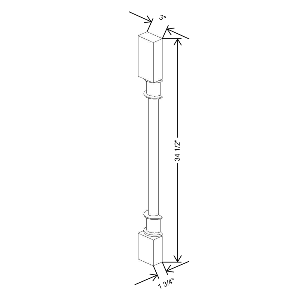 Cubitac Imperial Bergen Latte Spindle Base