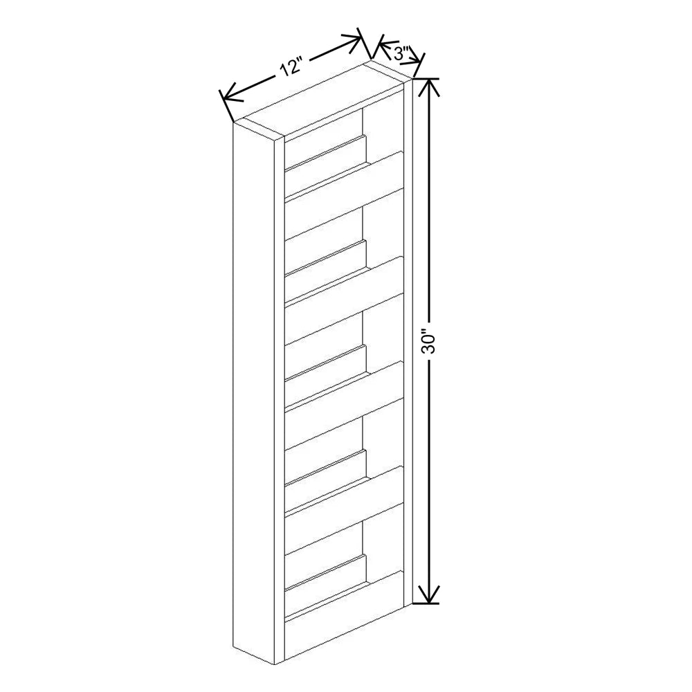 Fabuwood Allure Fusion Timber 3" W X 30" H Spice Pull Out Wall {Fil/Cab Ordered Separately}