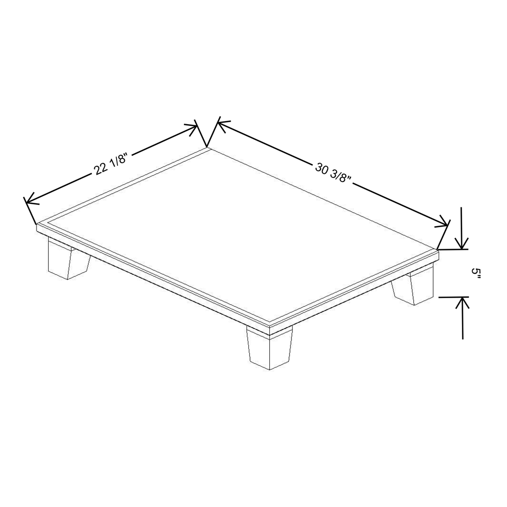 Fabuwood Allure Galaxy Cobblestone 30"W & 22"D Shaker Platform With Taper Feet For V30