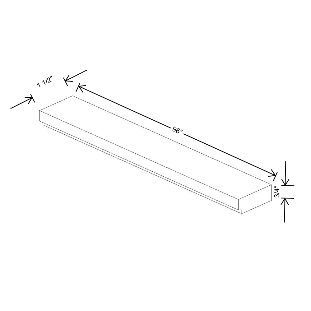 Fabuwood Illume Catalina Bianco Matte Starter Molding 3/4" X 1 1/4" X 96"