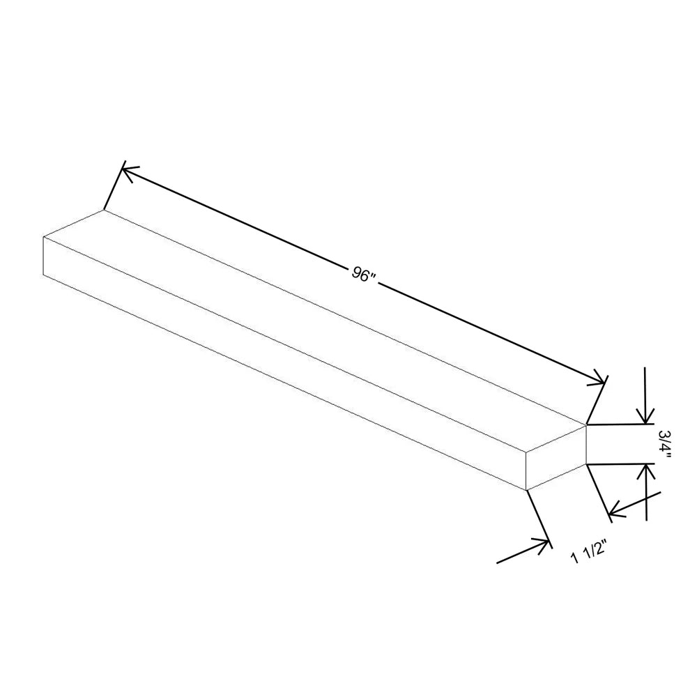 Fabuwood Allure Fusion Timber 96" W X 3/4" H X 2 1/2" D Starter Molding