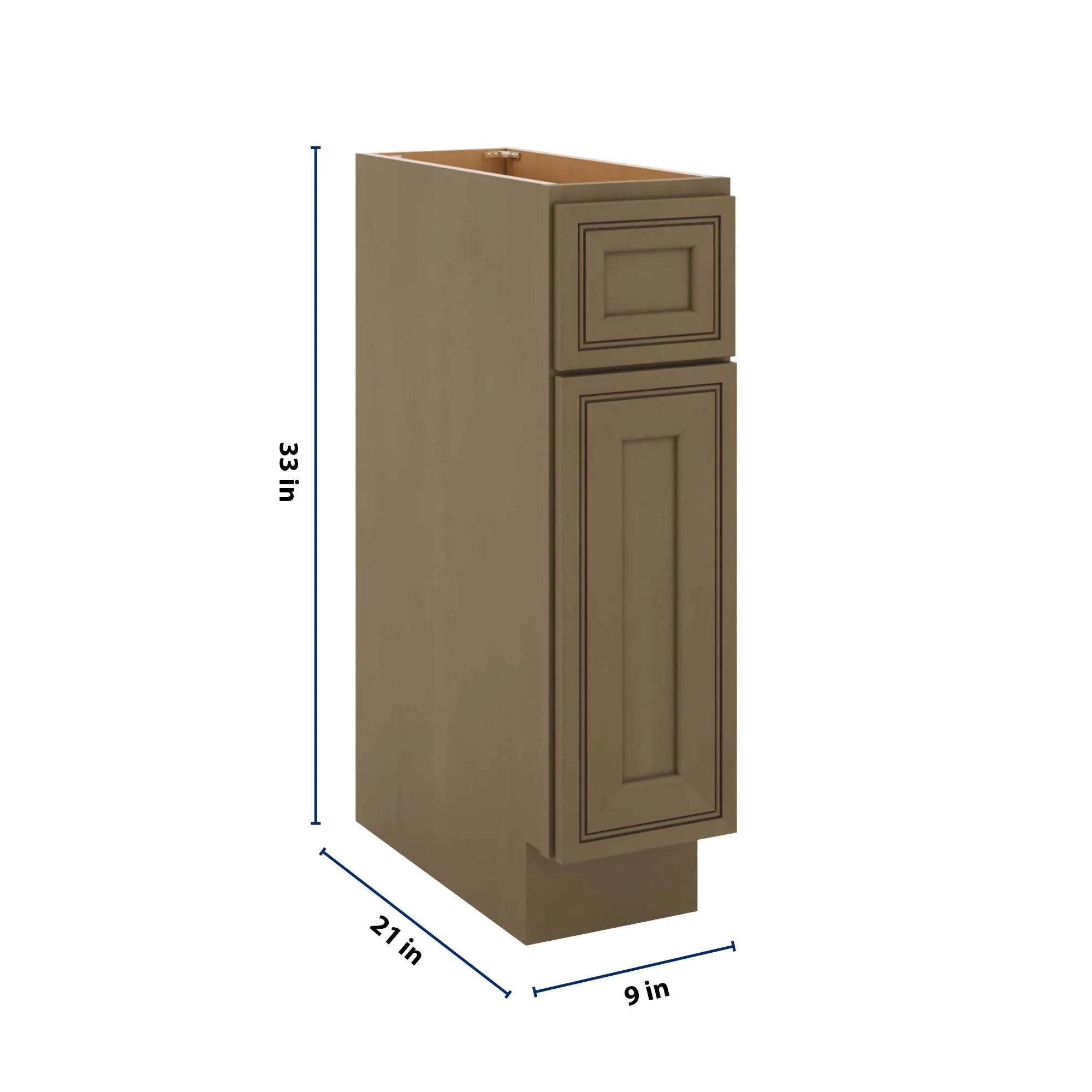 J&K Hazel H8 Vanity Base Door/Drawer 09" W x 33" H x 21" D
