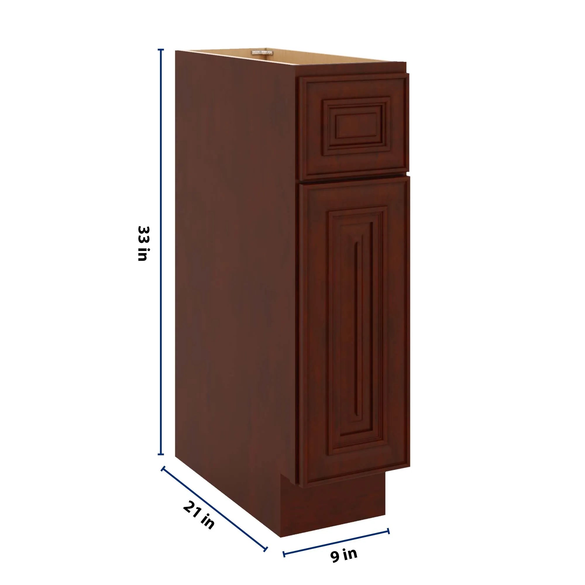 J&K Mahogany J5 Vanity Base Door/Drawer 09" W x 33" H x 21" D
