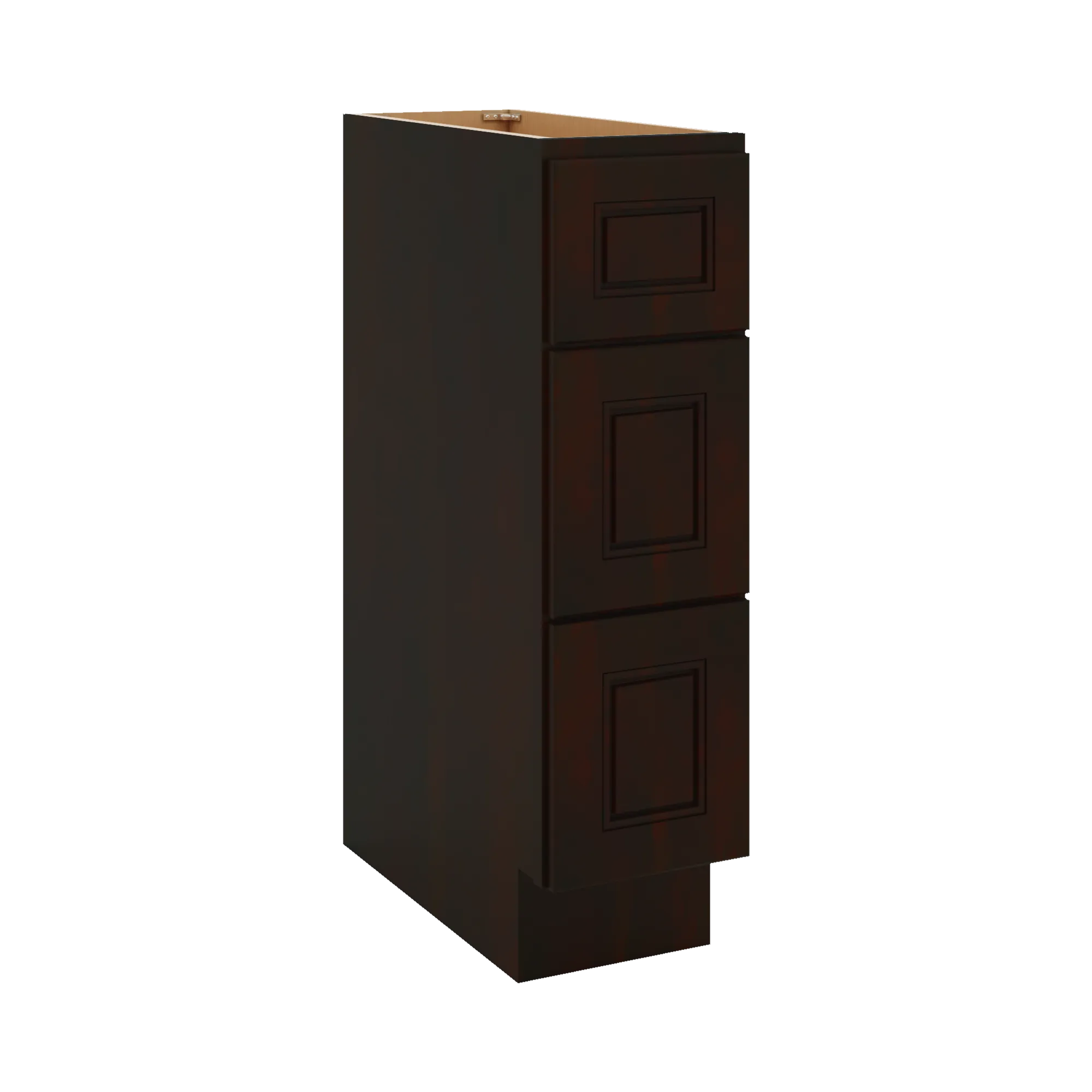 J&K Espresso K8 Vanity 3 Drawer Base 09" W x 33" H x 21" D