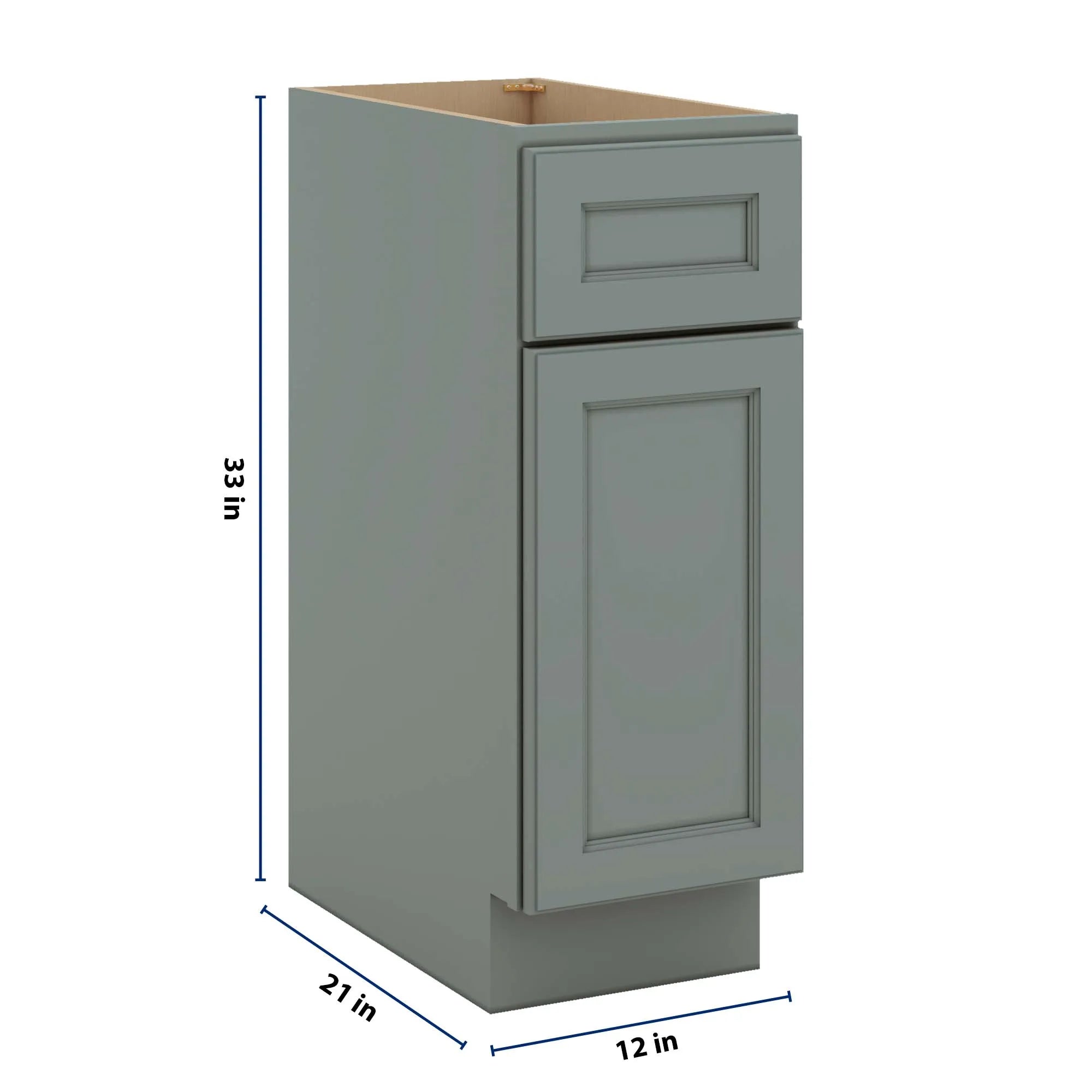 J&K Sage E3 Vanity Base Door/Drawer 12" W x 33" H x 21" D