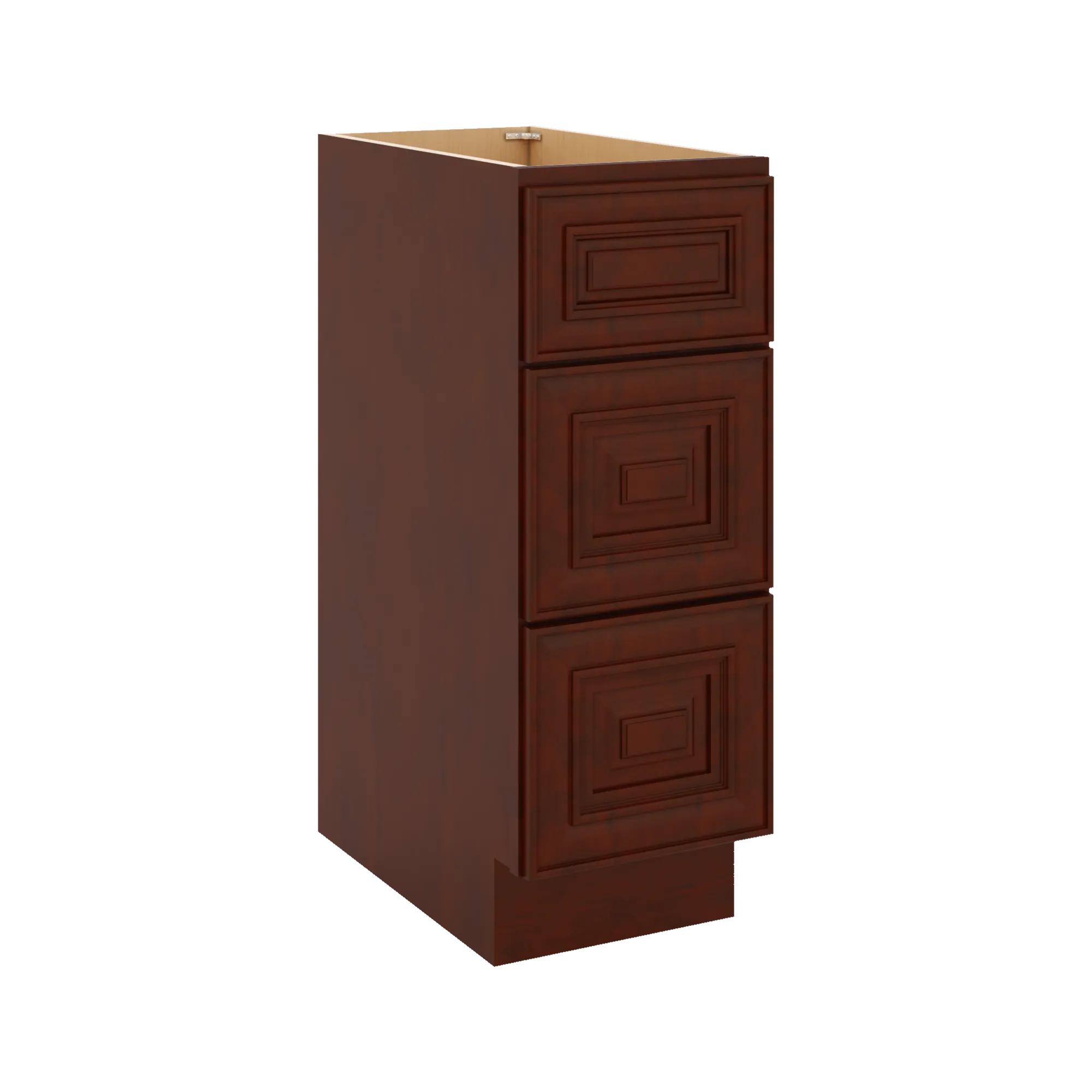 J&K Mahogany J5 Vanity 3 Drawer Base 12" W x 33" H x 21" D