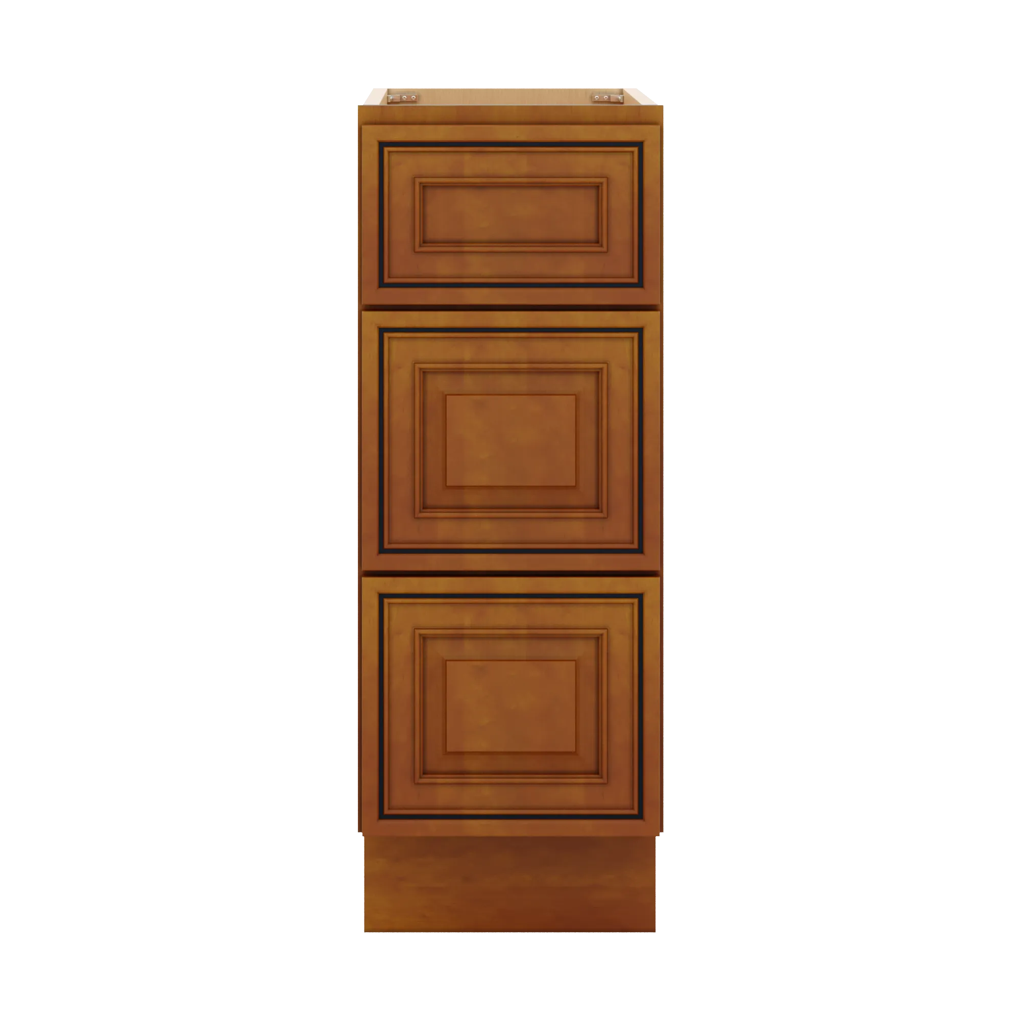 j k mocha glazed k10 vanity 3 drawer base 12 w x 33 h x 21 d