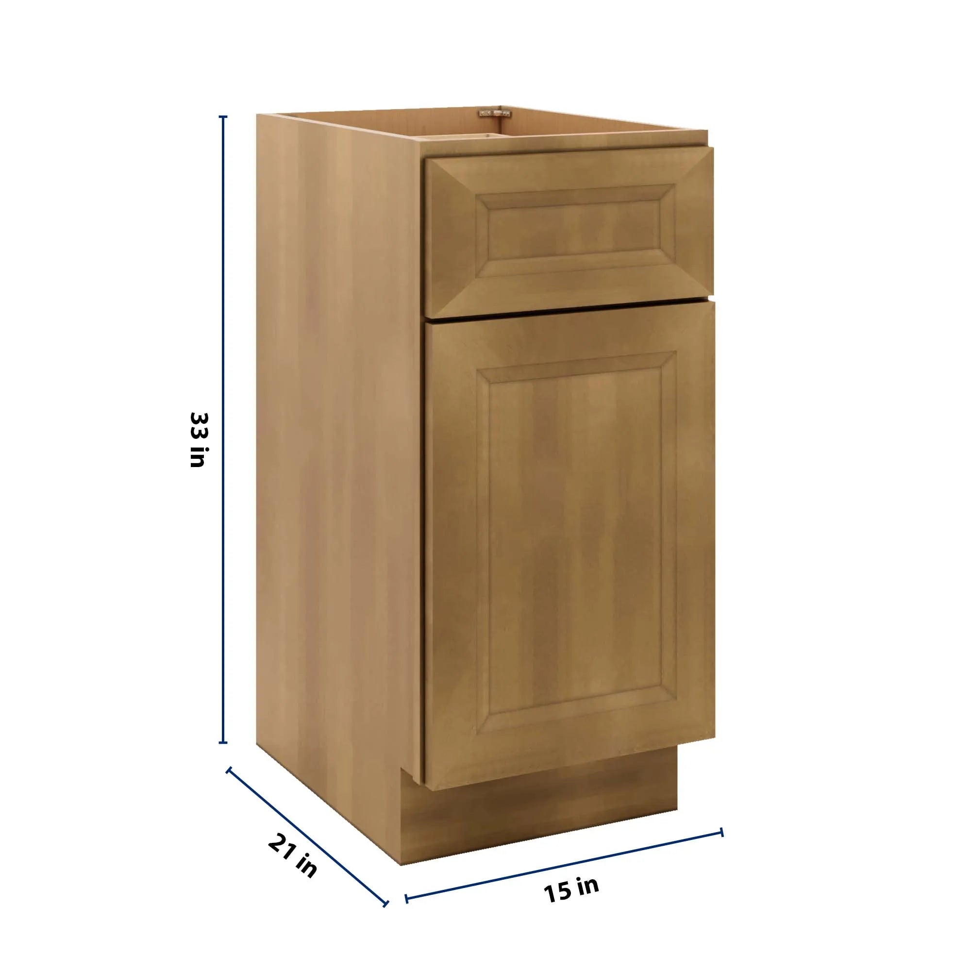 J&K Butterscotch B8 Vanity Base Door/Drawer 15" W x 33" H x 21" D