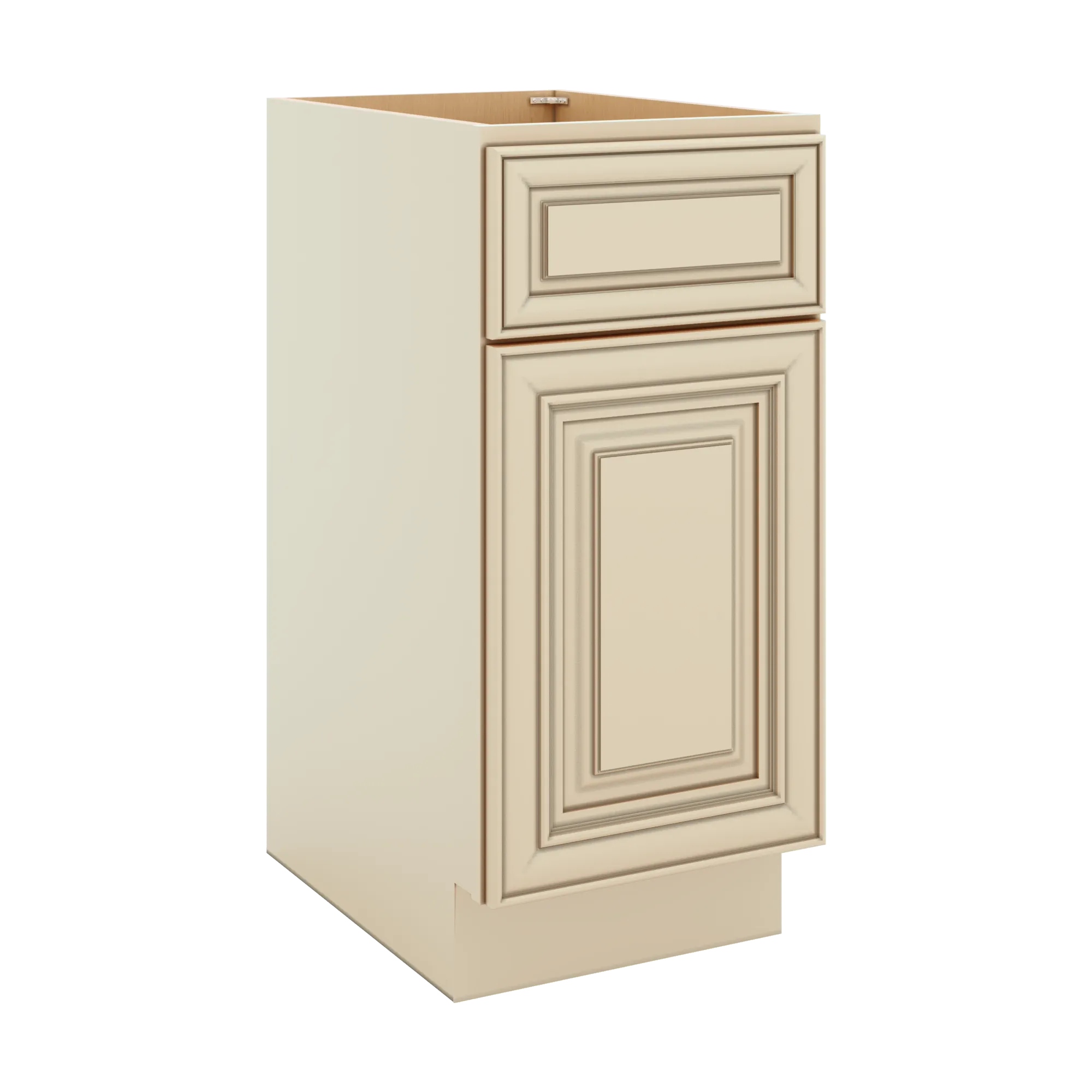 J&K Creme Glazed A7 Vanity Base Door/Drawer 15" W x 33" H x 21" D