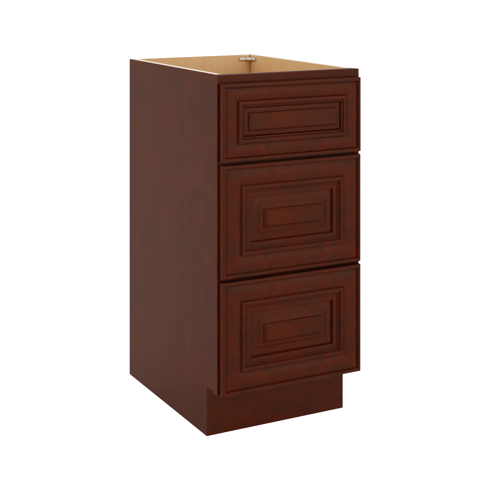 J&K Mahogany J5 Vanity 3 Drawer Base 15" W x 33" H x 21" D