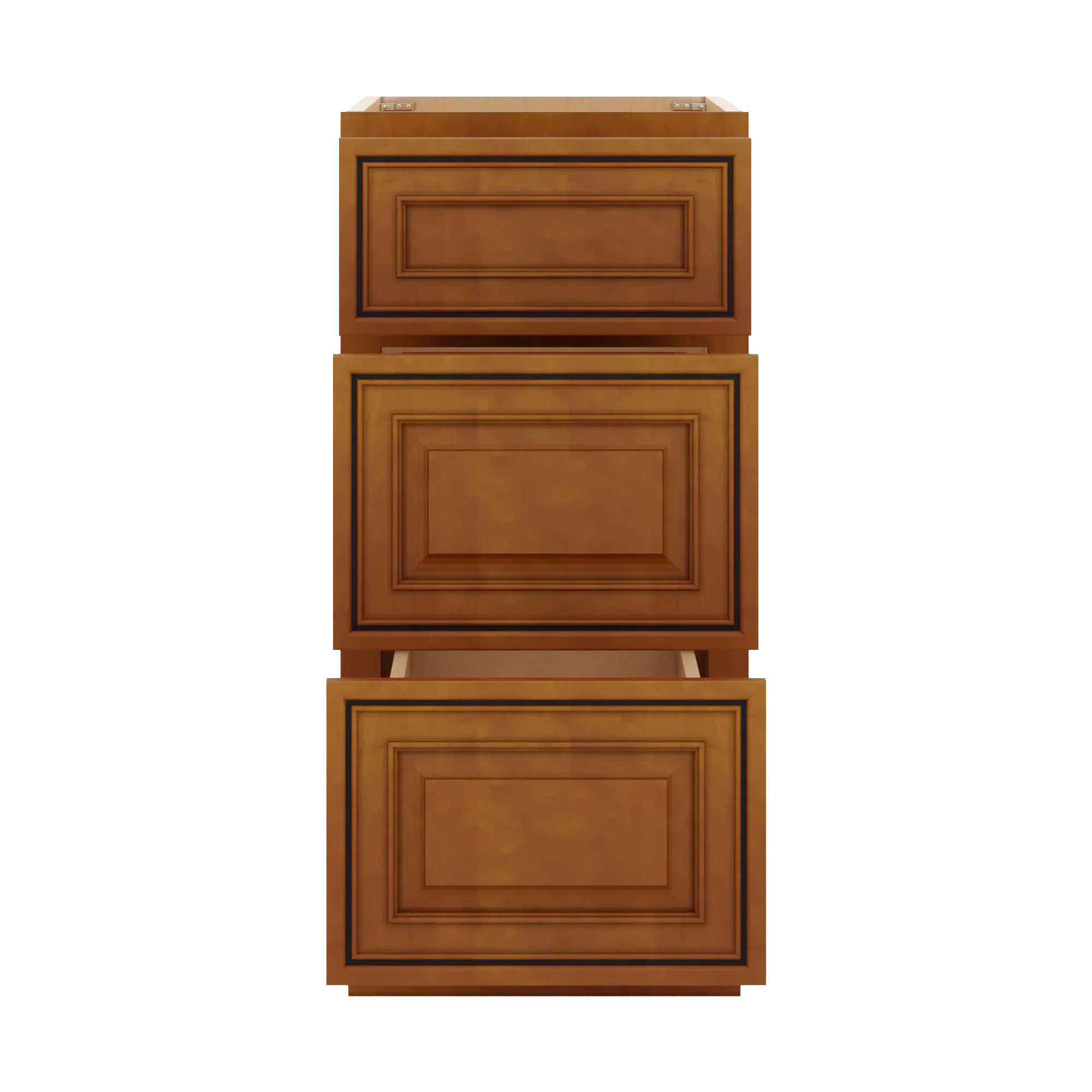 j k mocha glazed k10 vanity 3 drawer base 15 w x 33 h x 21 d