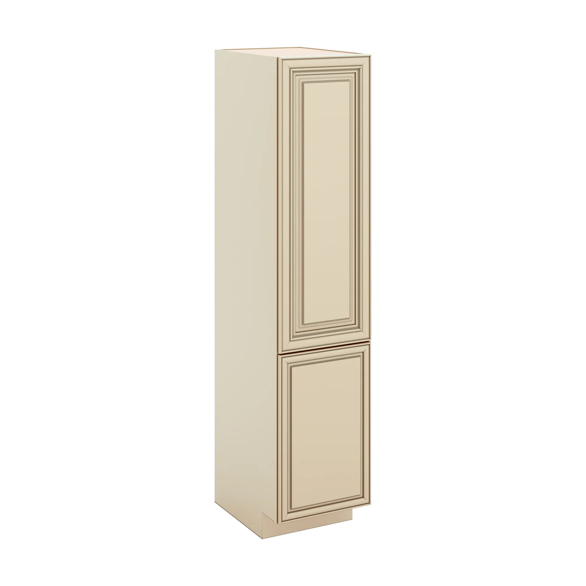 J&K Creme Glazed A7 Vanity Linen with bottom Drawers 18" W x 81" H x 24" D
