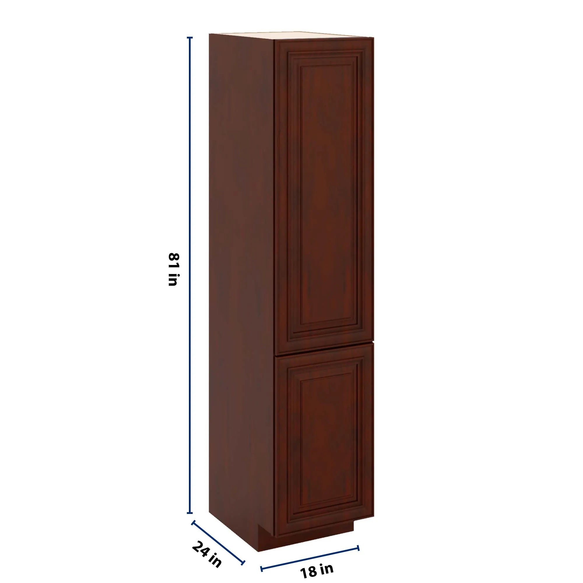 J&K Mahogany J5 Vanity Linen 18" W x 81" H x 24" D