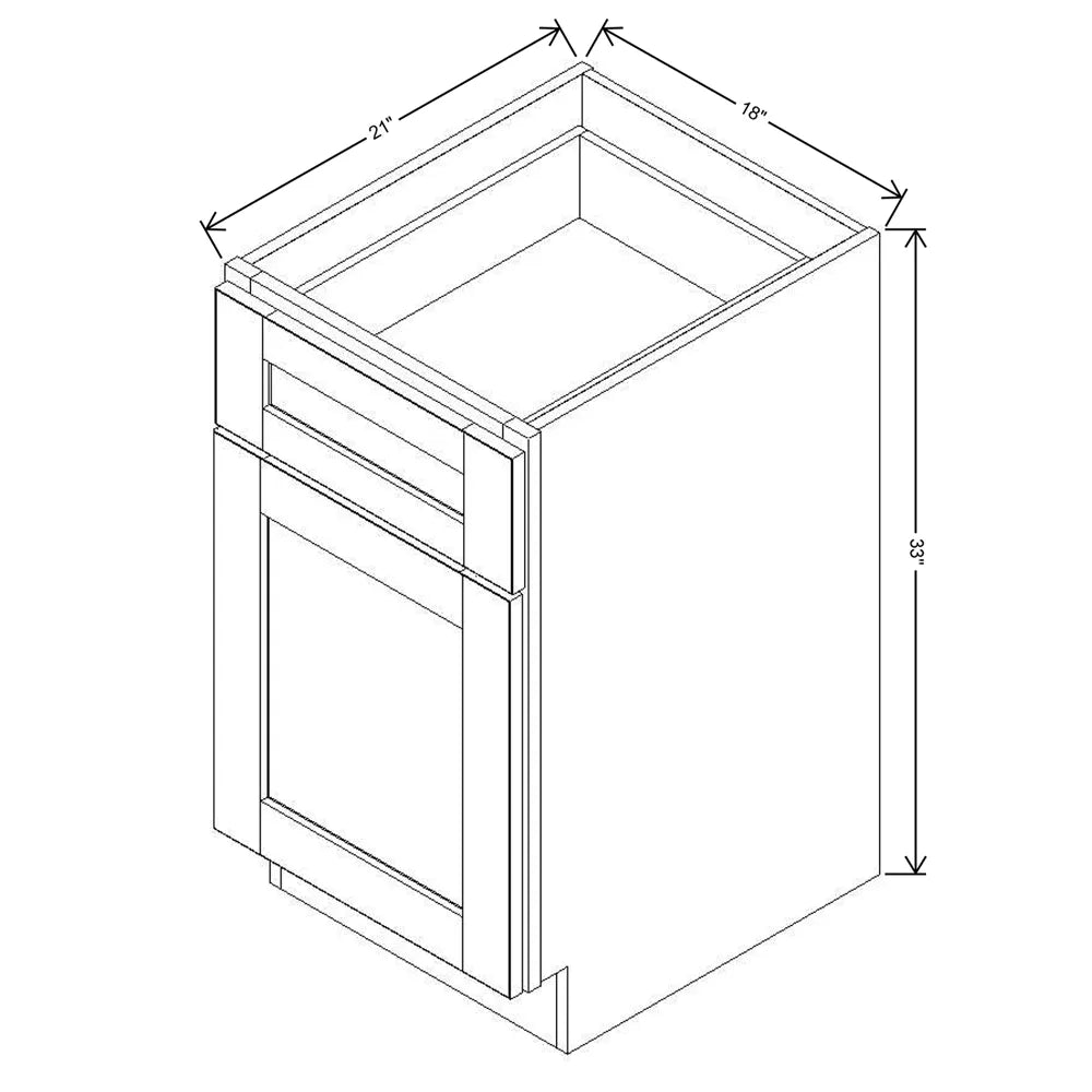 J&K Naval B7 Vanity Base Door/Drawer 18" W x 33" H x 21" D