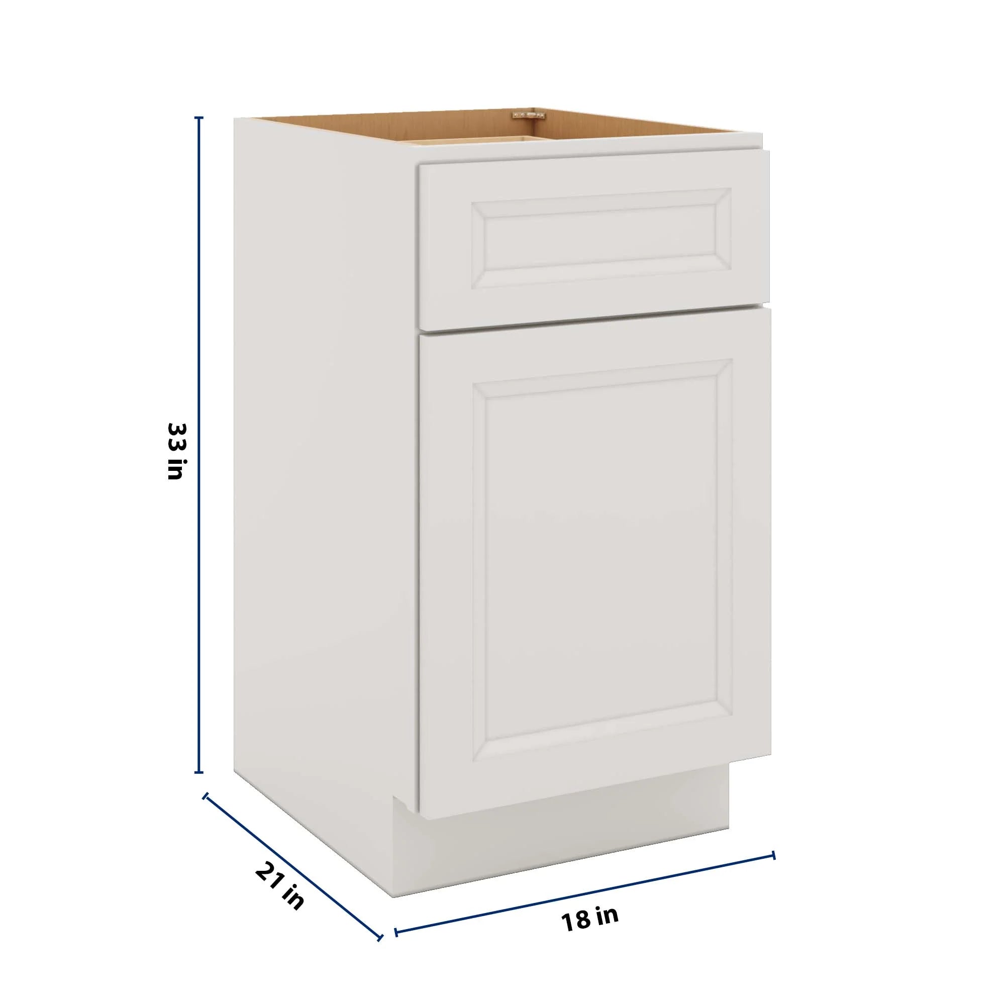 J&K Pure B5 Vanity Base Door/Drawer 18" W x 33" H x 21" D