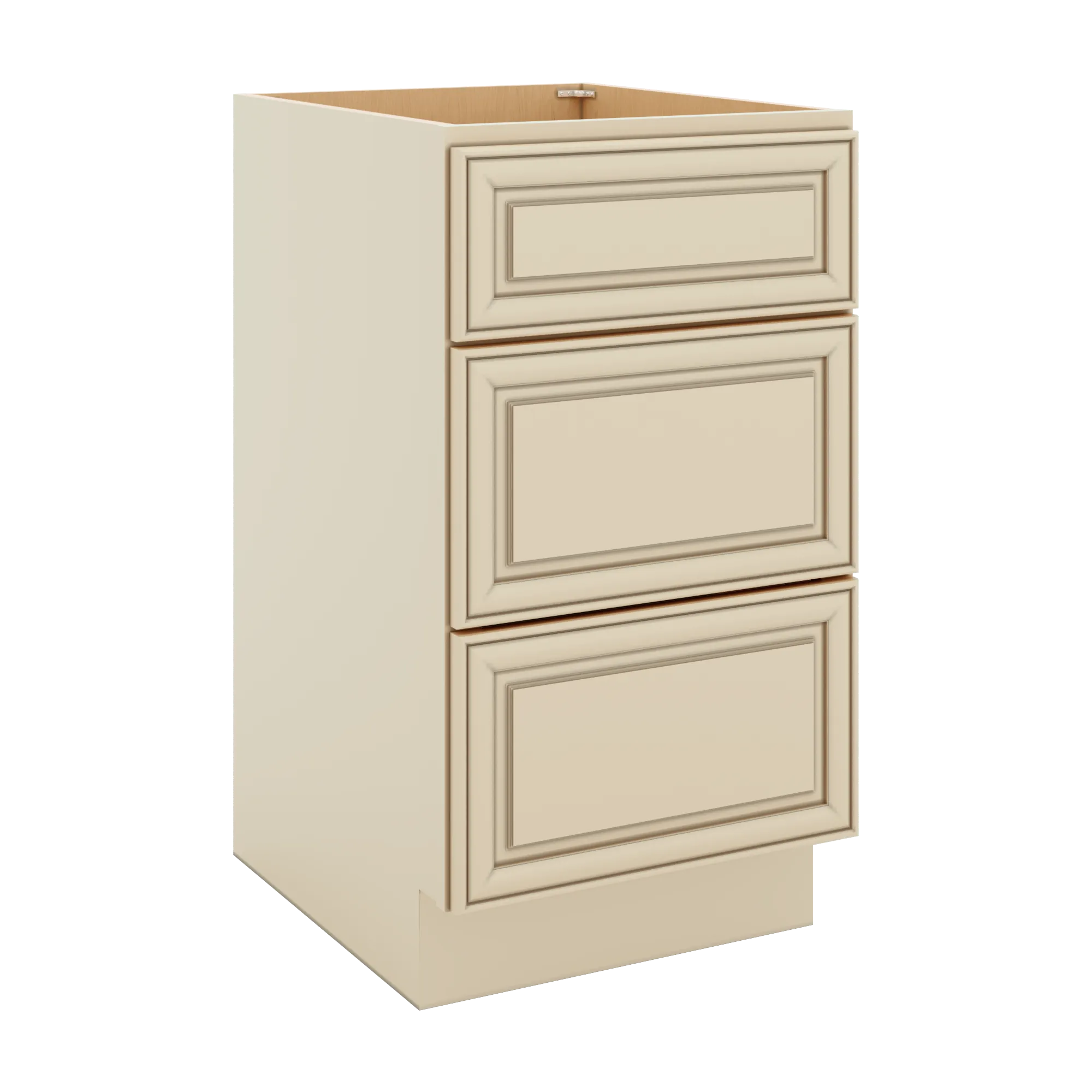 J&K Creme Glazed A7 Vanity 3 Drawer Base 18" W x 33" H x 21" D