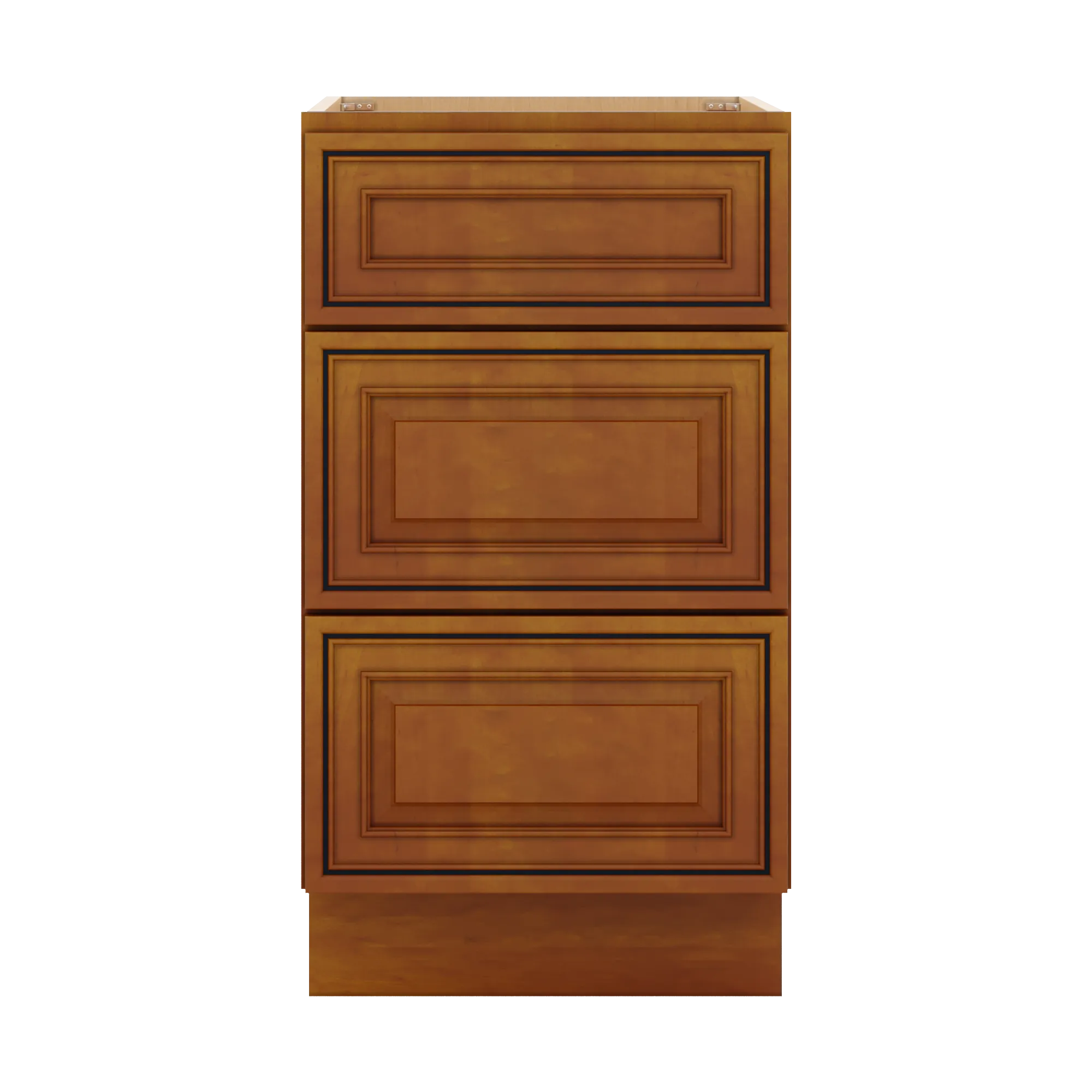 j k mocha glazed k10 vanity 3 drawer base 18 w x 33 h x 21 d