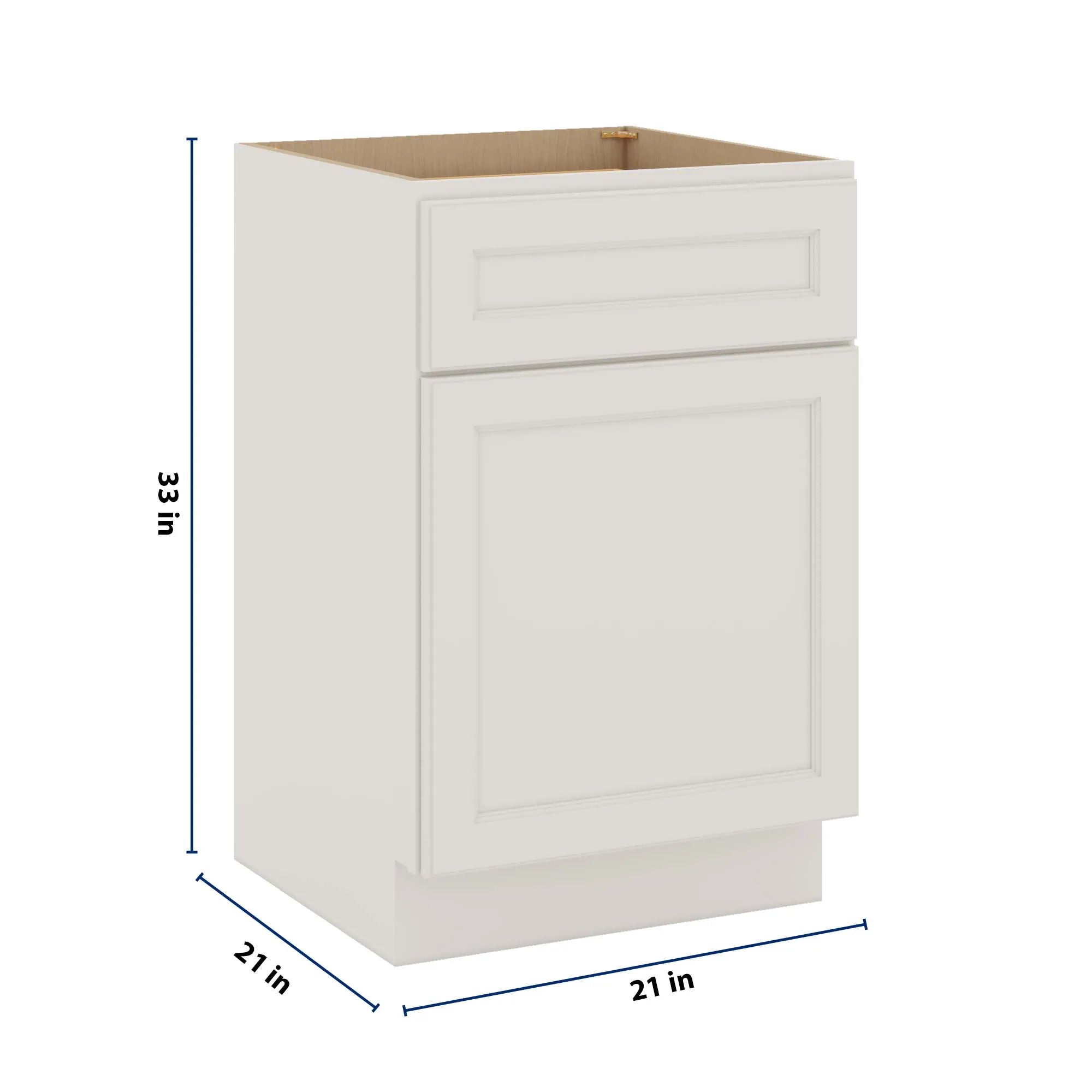 J&K Dove E1 Vanity Base Door/Drawer  21" W x 33" H x 21" D
