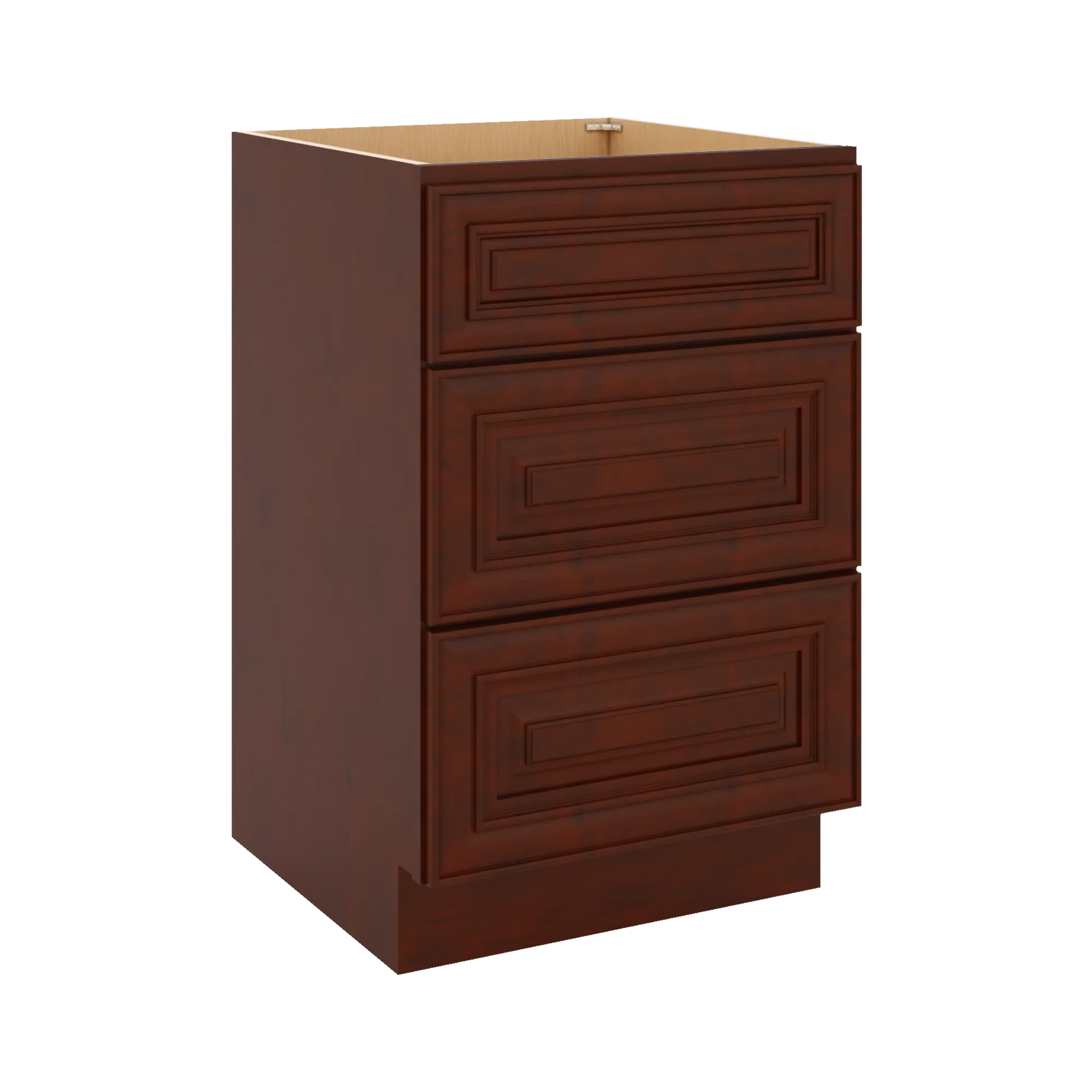 J&K Mahogany J5 Vanity 3 Drawer Base 21" W x 33" H x 21" D
