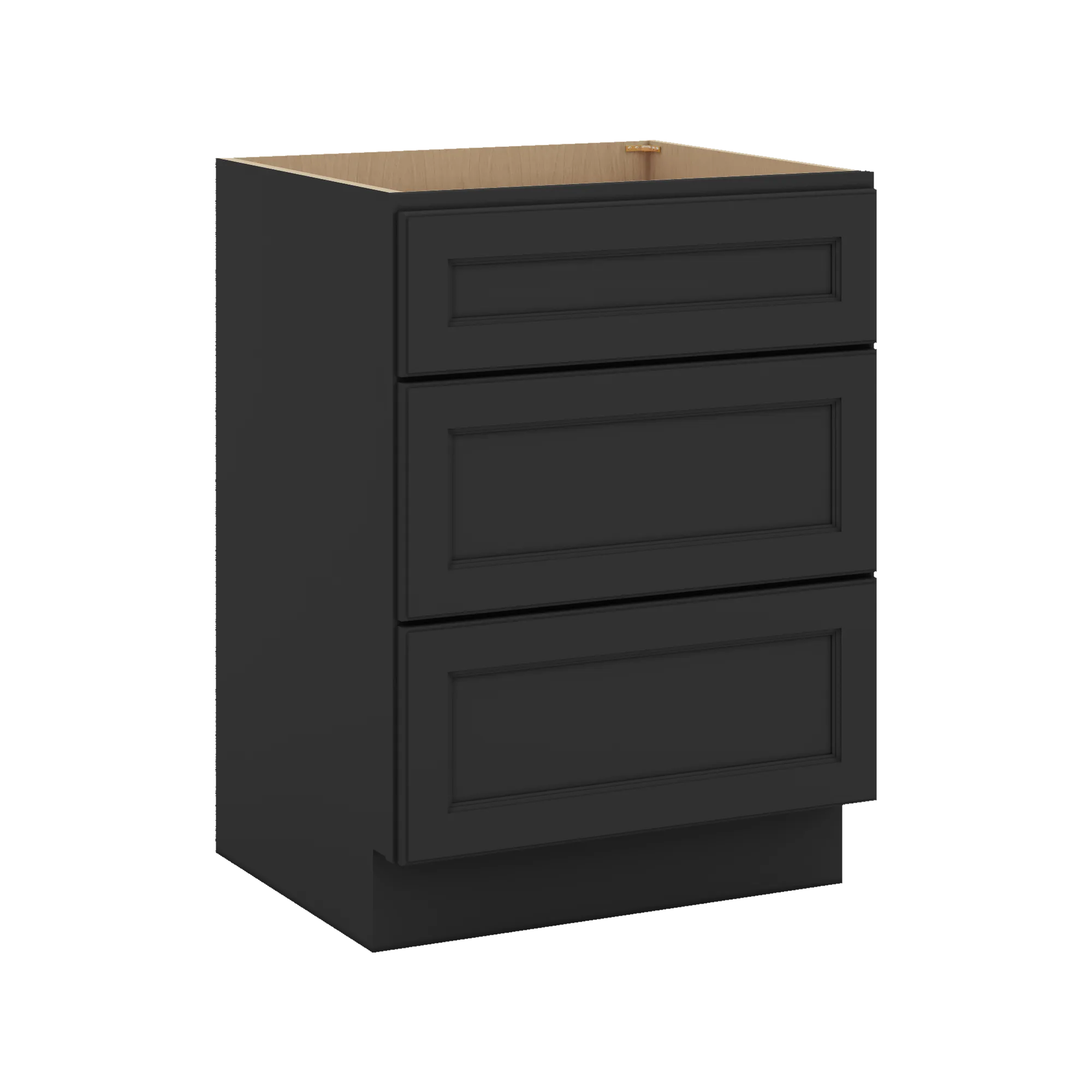 J&K Charcoal E2 Vanity 3 Drawer Base 24" W x 33" H x 21" D