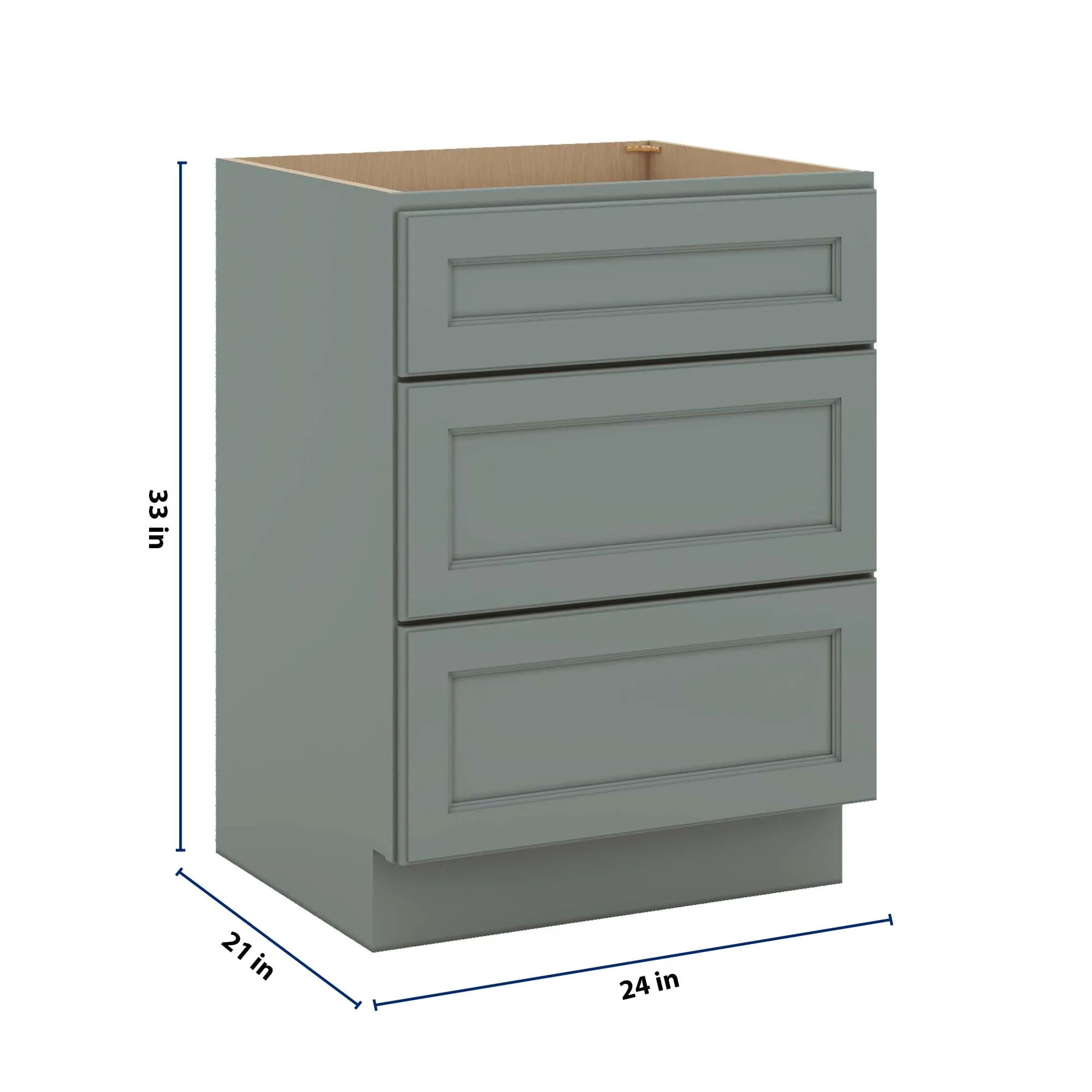 J&K Sage E3 Vanity 3 Drawer Base 24" W x 33" H x 21" D