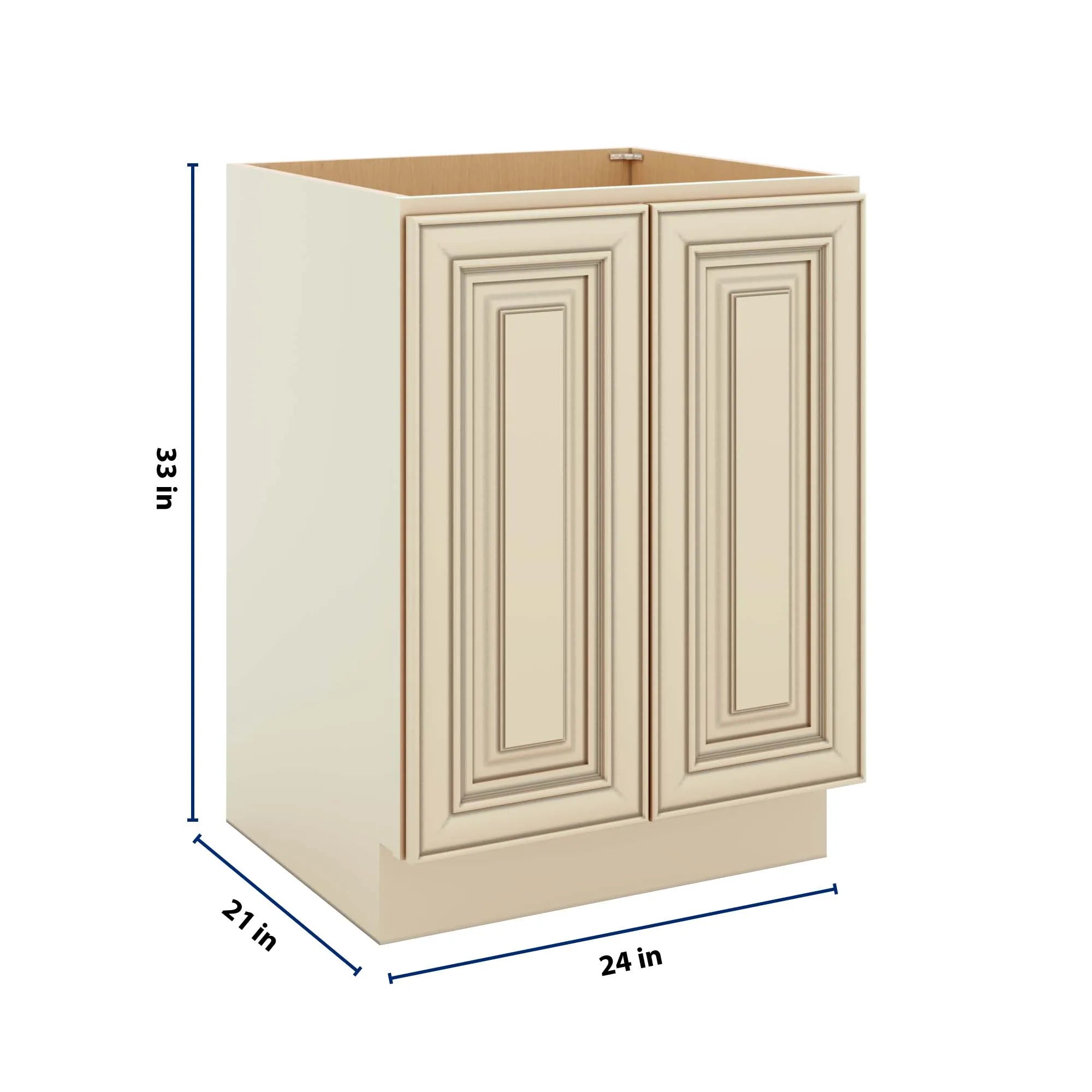 J&K Creme Glazed A7 Vanity Base FHD  24" W x 33" H x 21" D