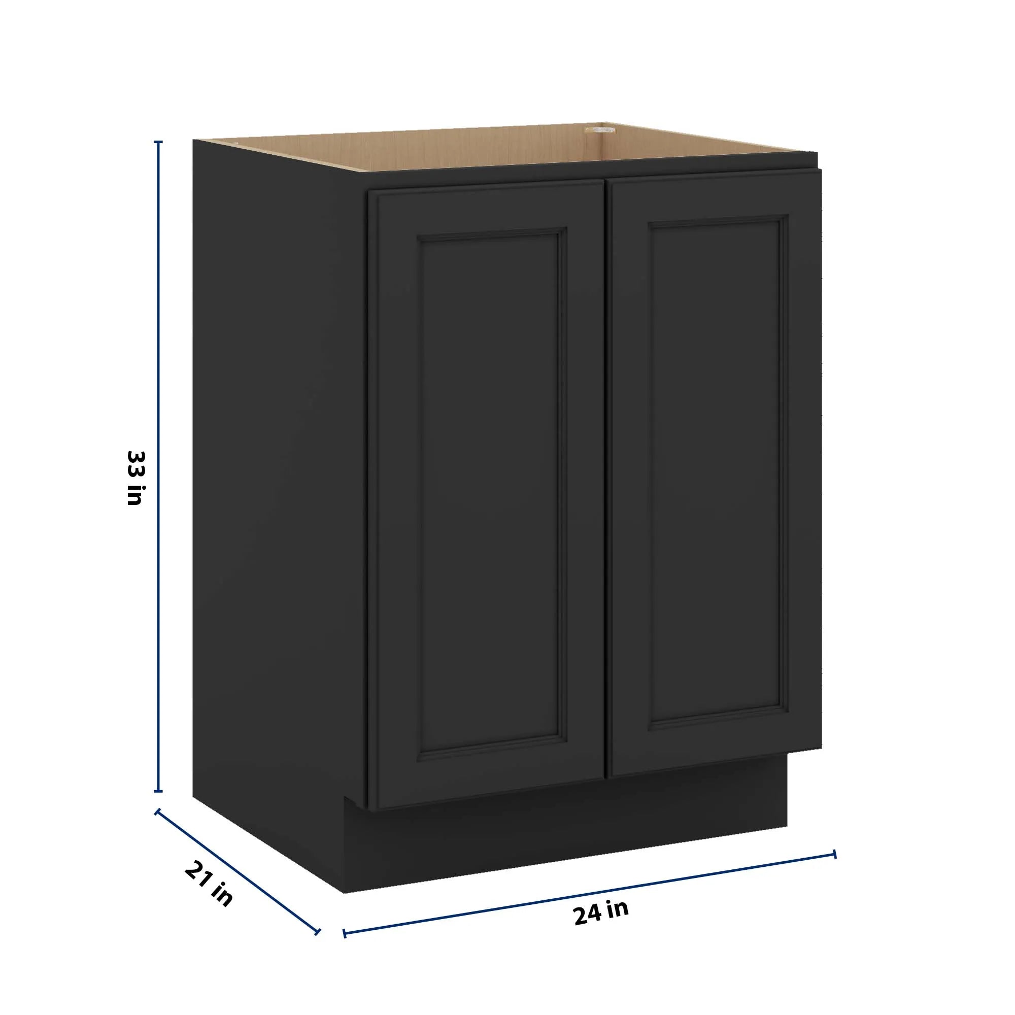 J&K Charcoal E2 Vanity Base FHD  24" W x 33" H x 21" D
