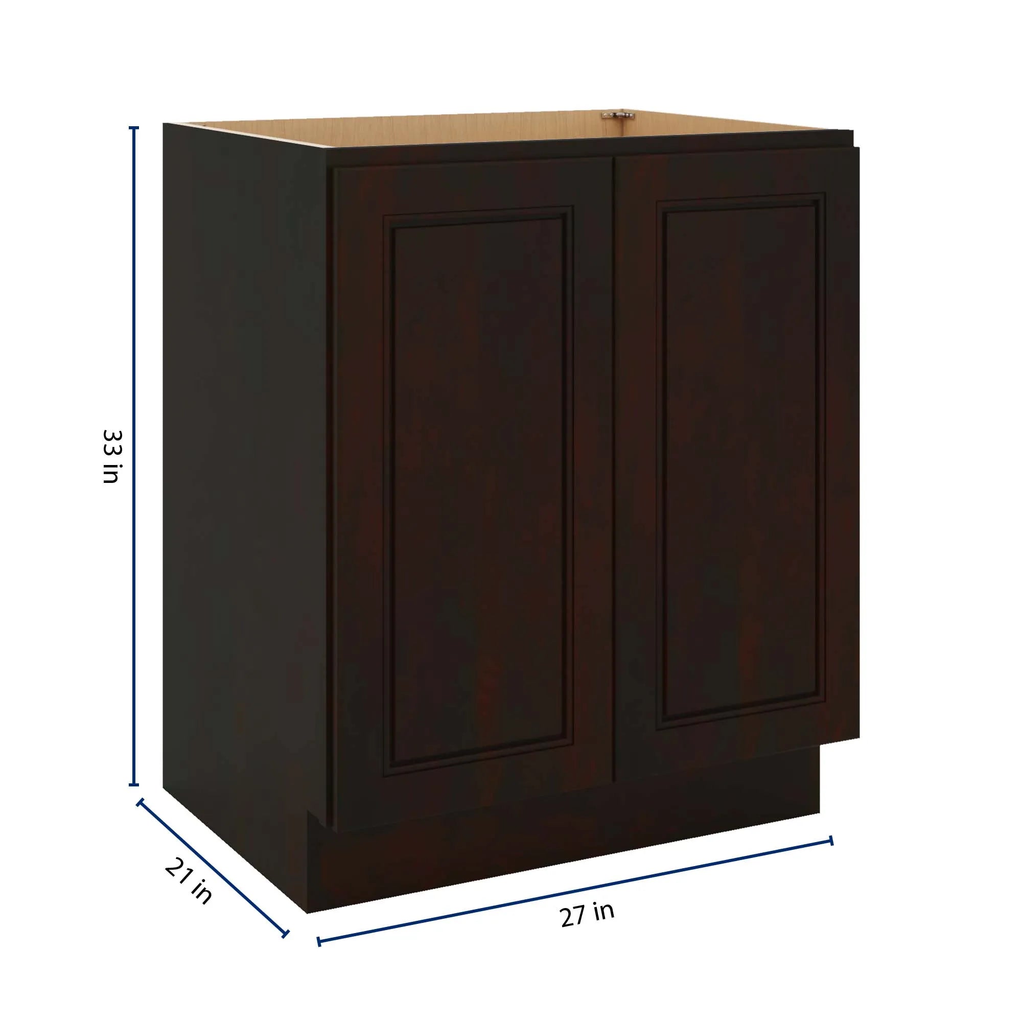 J&K Espresso K8 Vanity Base FHD  27" W x 33" H x 21" D