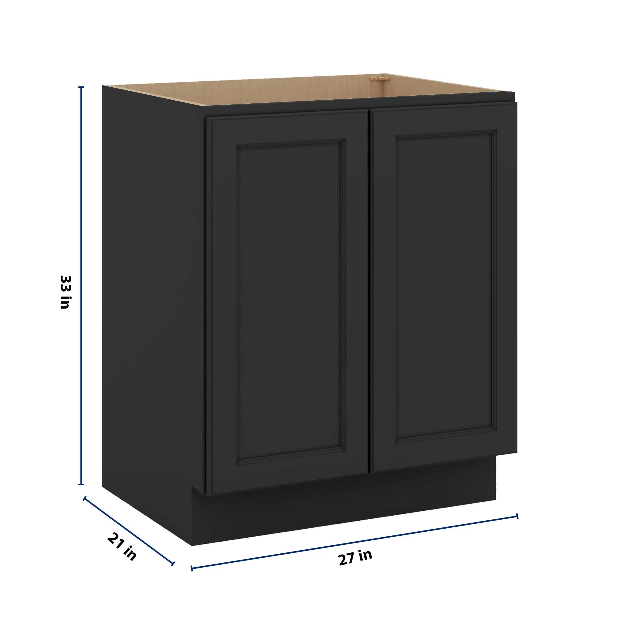 J&K Charcoal E2 Vanity Base FHD  27" W x 33" H x 21" D