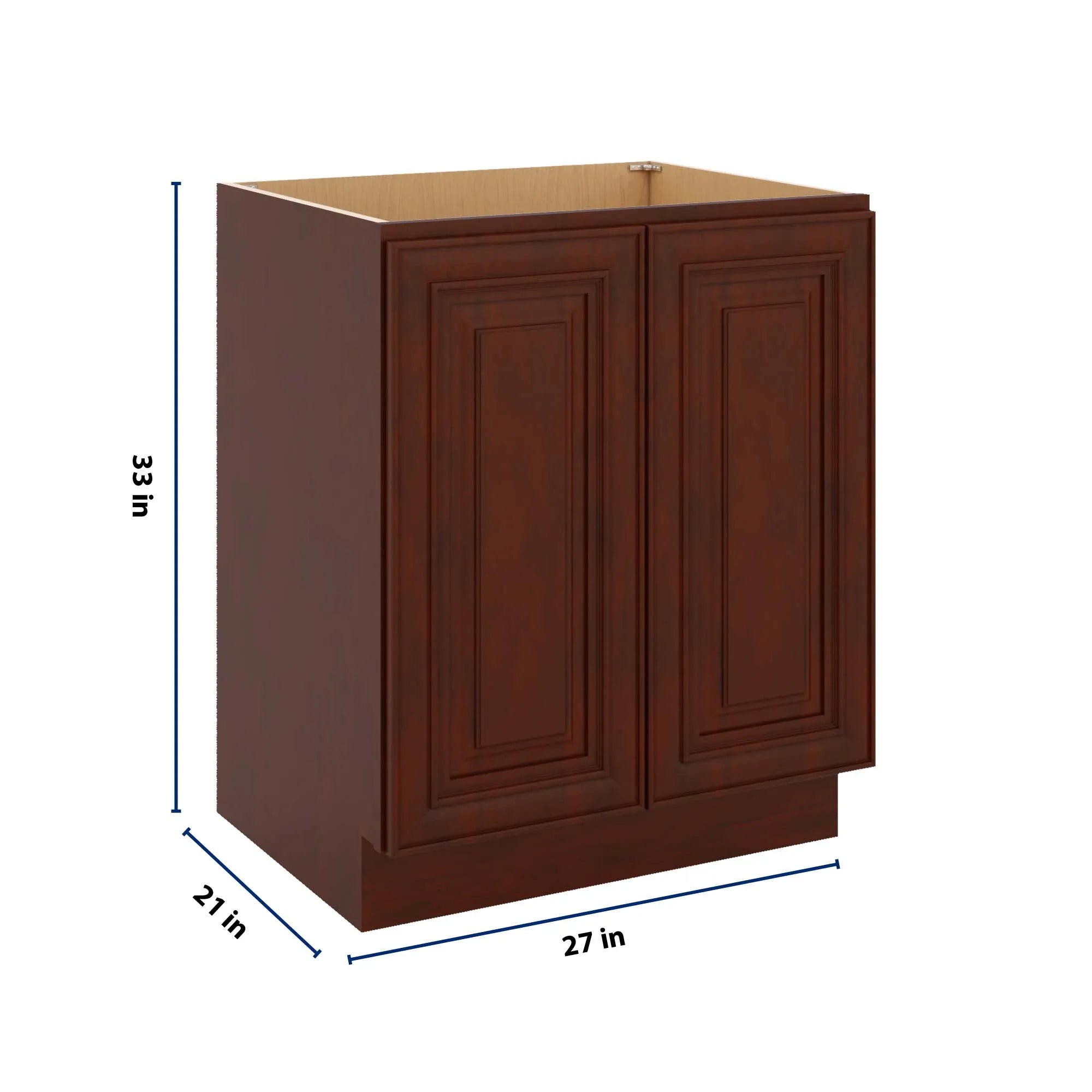 J&K Mahogany J5 Vanity Base FHD  27" W x 33" H x 21" D