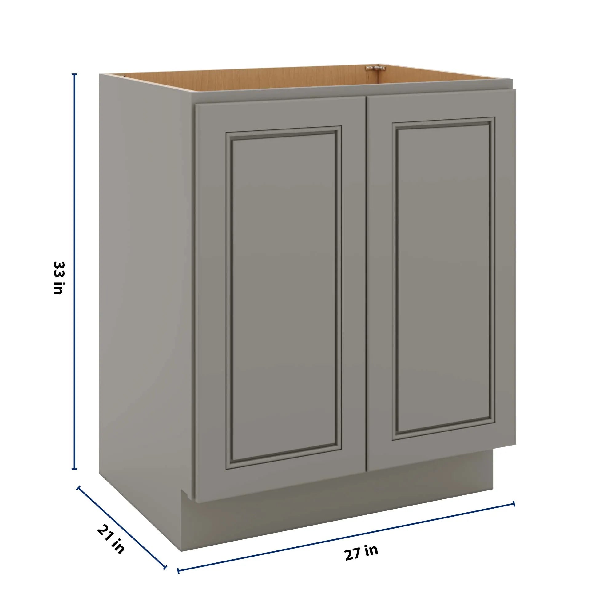 J&K Greige K3 Vanity Base FHD  27" W x 33" H x 21" D