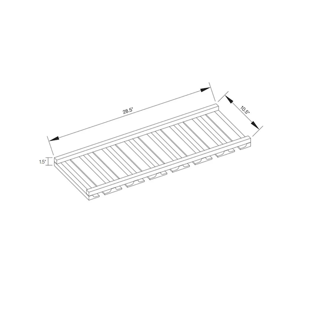 Kitchen Cabinet Distributors Shaker Designer White 5PC Stemware Rack