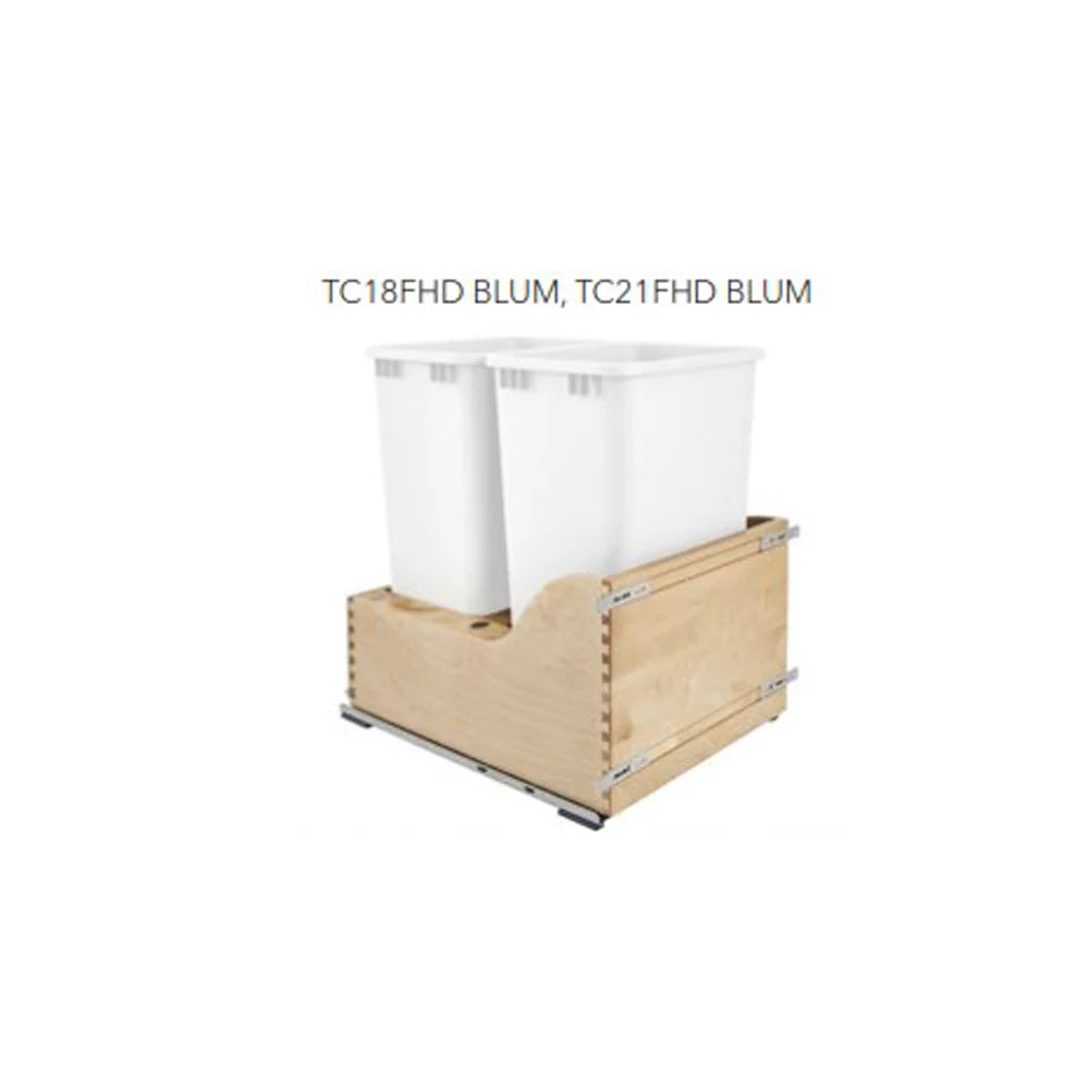 Fabuwood Allure Fusion Timber 21" W Trash Can Full Height Door w/Blum Slides