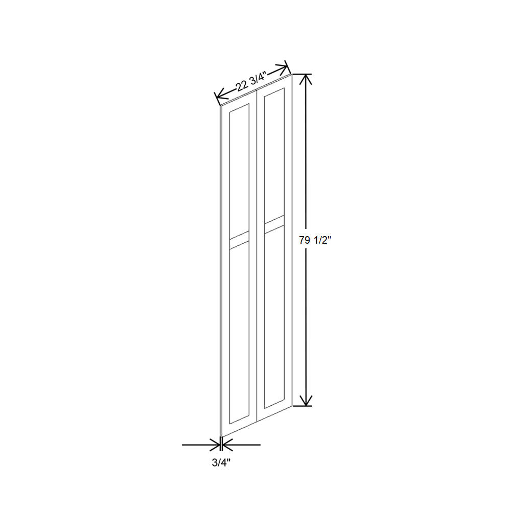 Cubitac Prestige Newport Latte 84"H Tall Decorative End