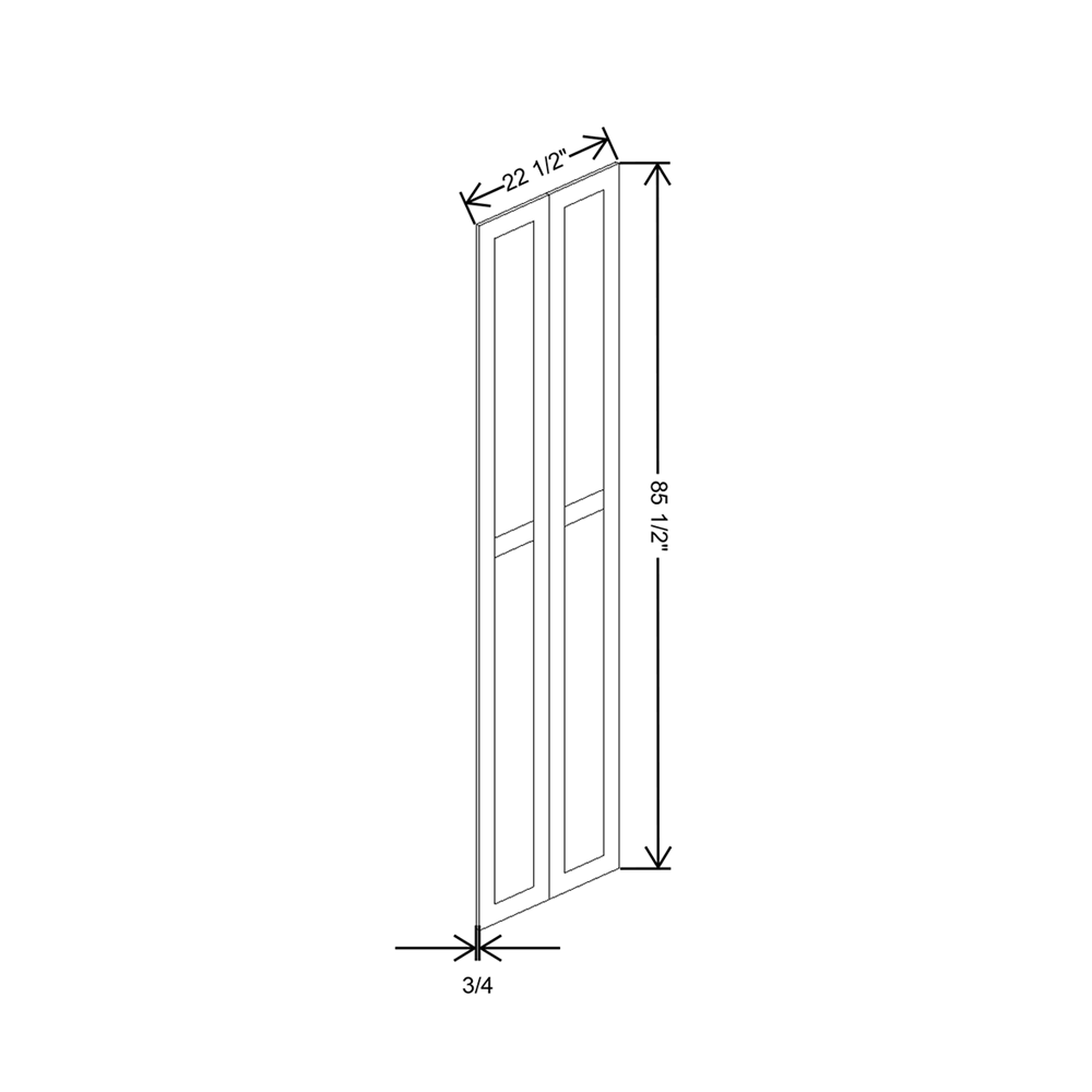 Cubitac Prestige Dover Latte 90"H Tall Decorative End