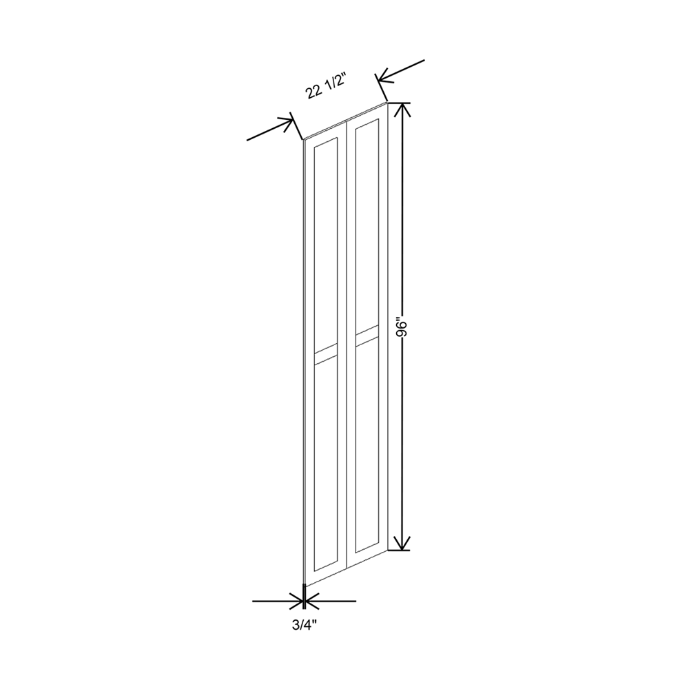 Cubitac Imperial Bergen Latte 96"H Tall Decorative End