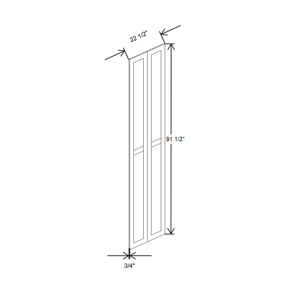 Cubitac Basic Oxford Pastel 96" H Tall Decorative End