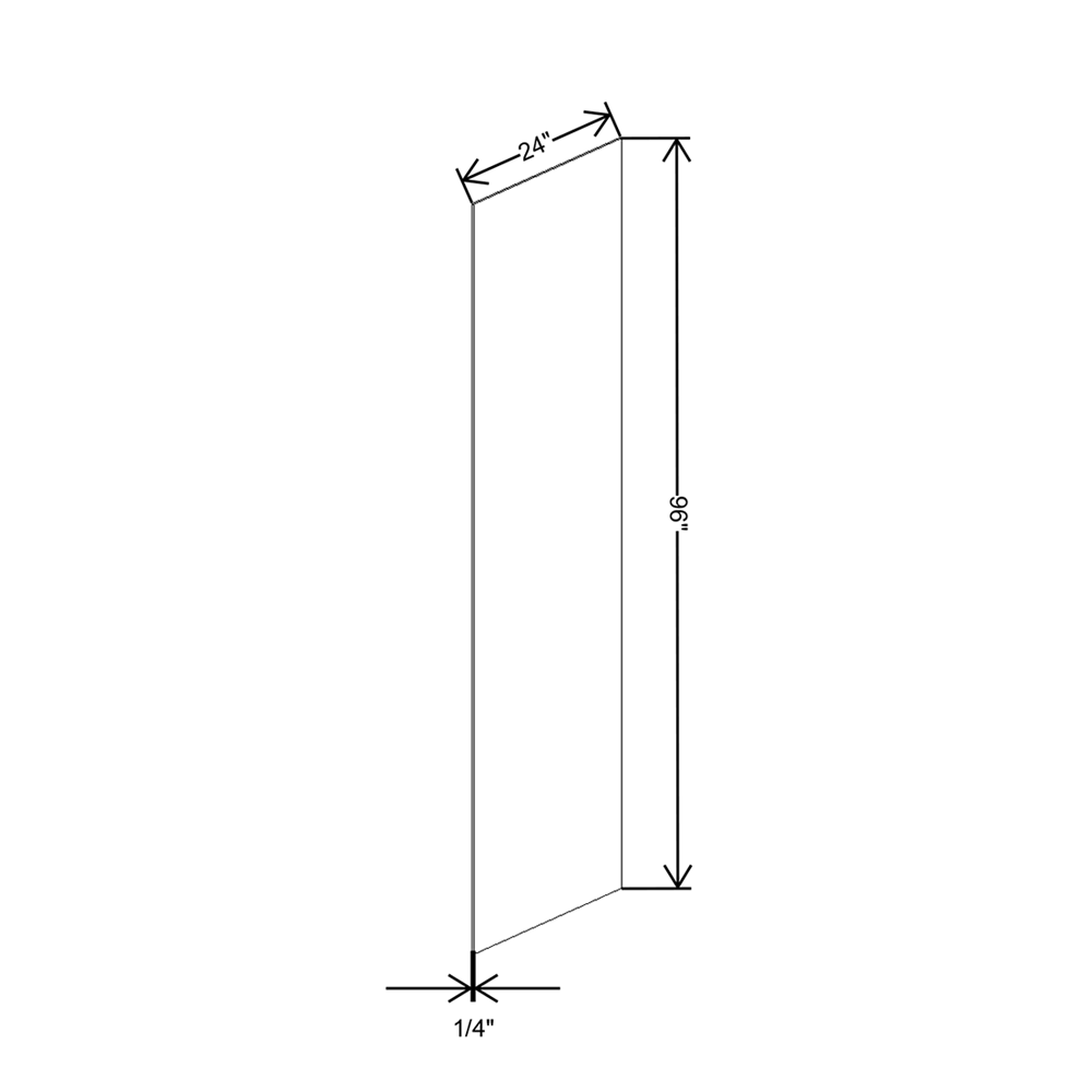 Cubitac Imperial Madison Hazelnut Tall Finished Skin 23 1/4"W X 1/4"D X 96"H