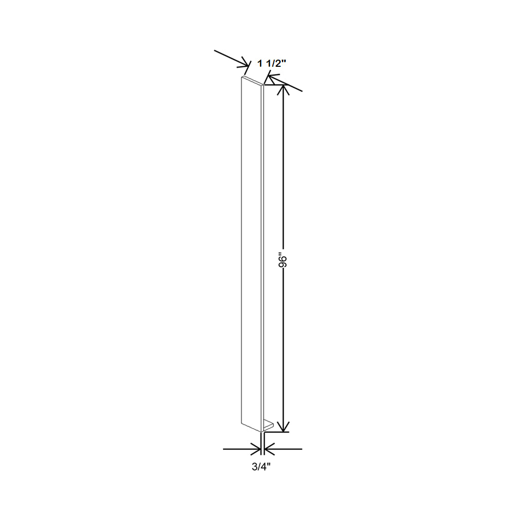 Cubitac Prestige Dover Latte 1 1/2"W X 96"H Tall Filler