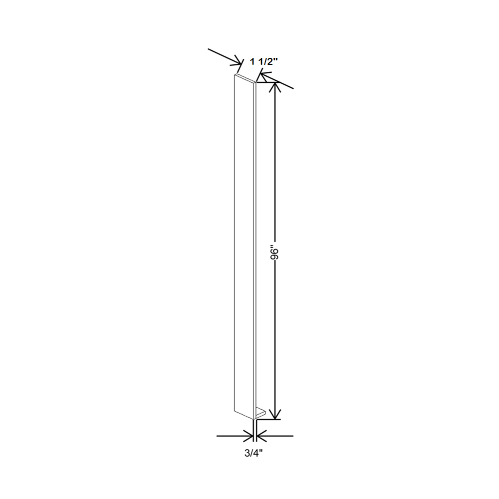 Cubitac Imperial Madison Hazelnut 96"H Tall Filler