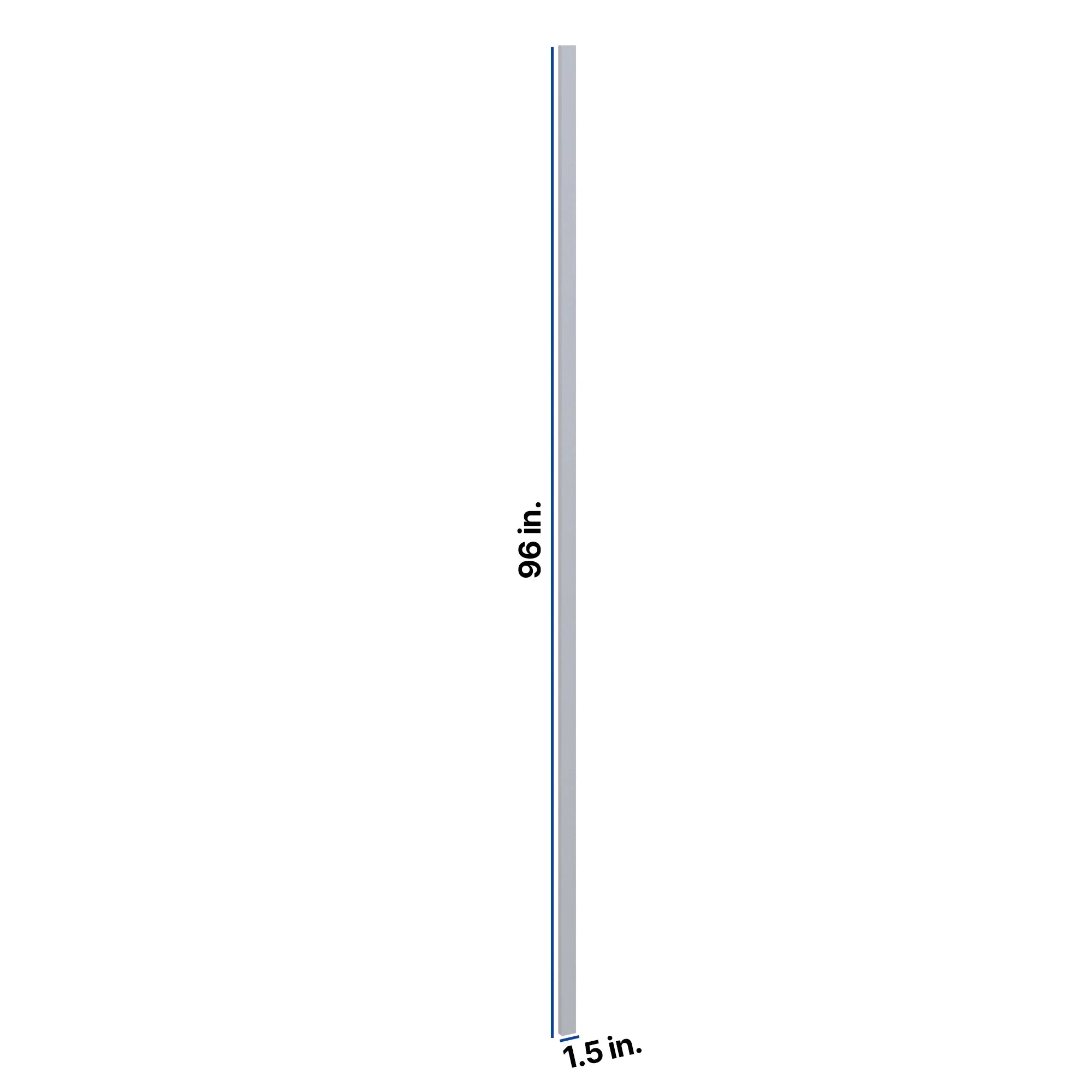 Modernform Cabinet Grey Shaker 1 1/2" W X 96" H Tall Filler
