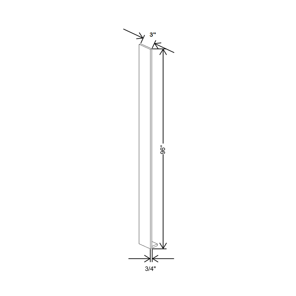 Cubitac Prestige Dover Latte 3"W X 96"H Tall Filler