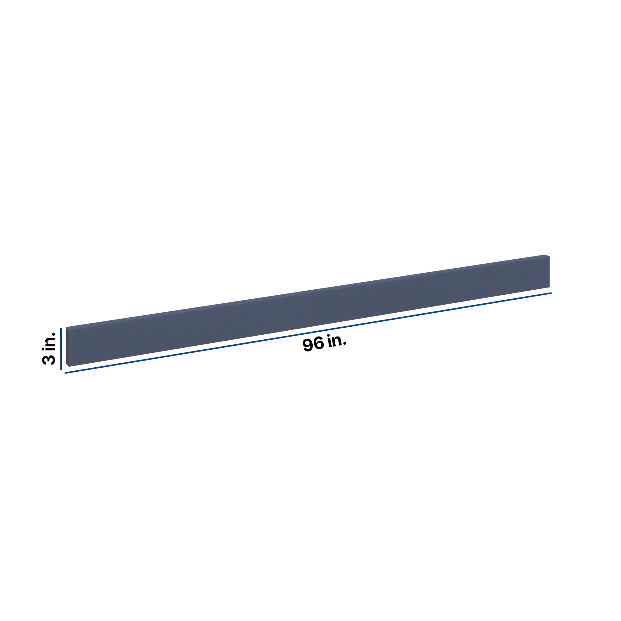 Modernform Cabinet Signature Blue 3" W X 96" H Bottom Molding